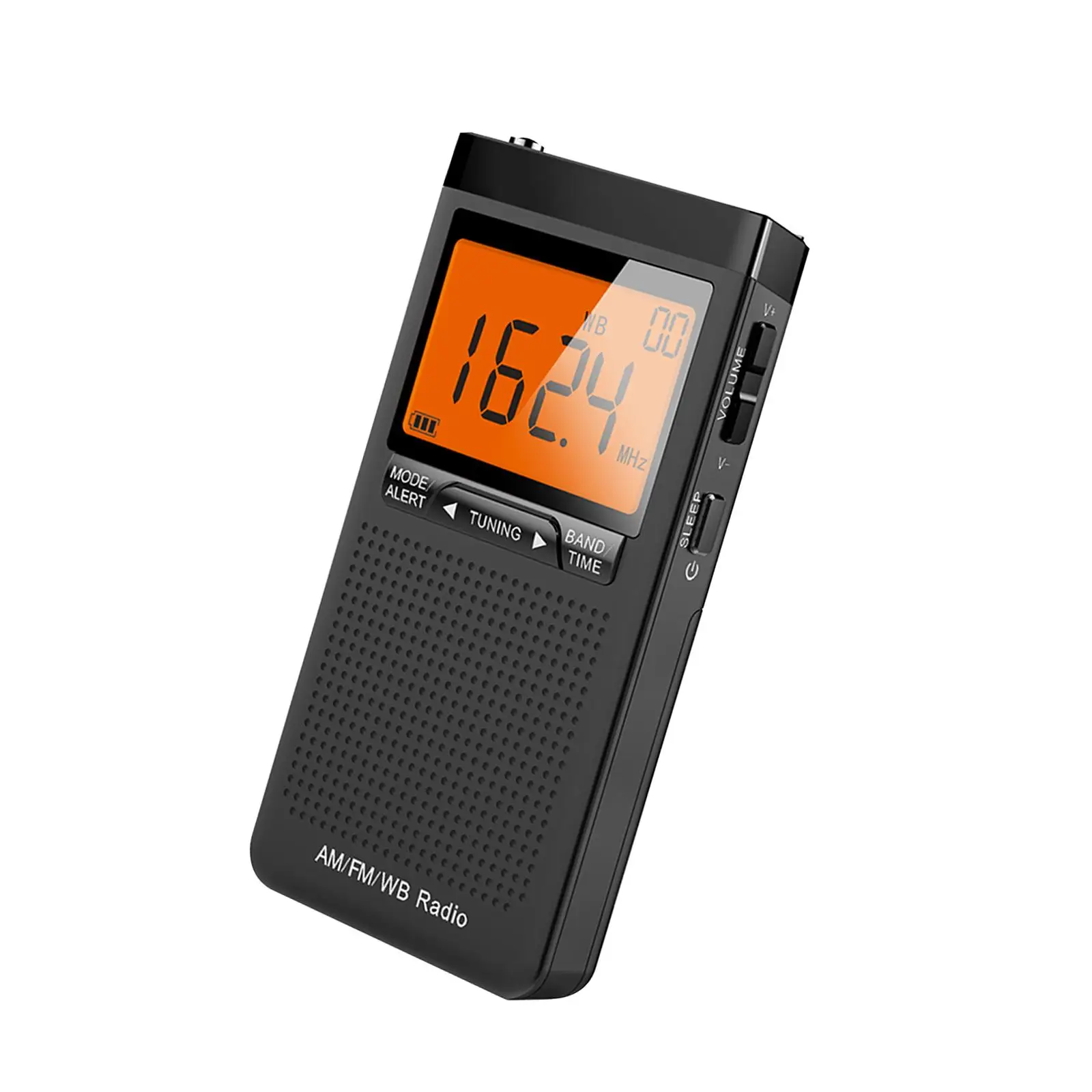 Portable Radio AM FM Digital Tuning with Headphone Jack Stereo Personal Radio Alarm Clock for Jogging Camping Walking Gym