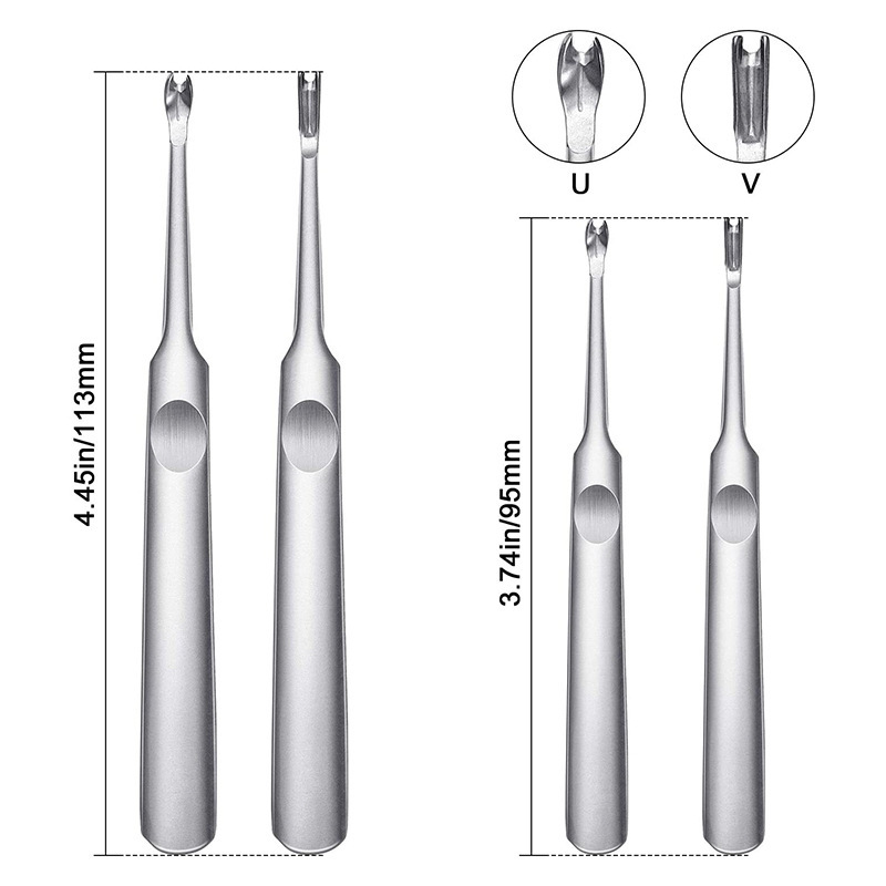 1/4-teiliges U+V-förmiges Leder-Rillwerkzeug, Leder-Skiving-Tool, Kantenabschrägungs-Set, DIY-Lederhandwerkswerkzeug – Detail 3