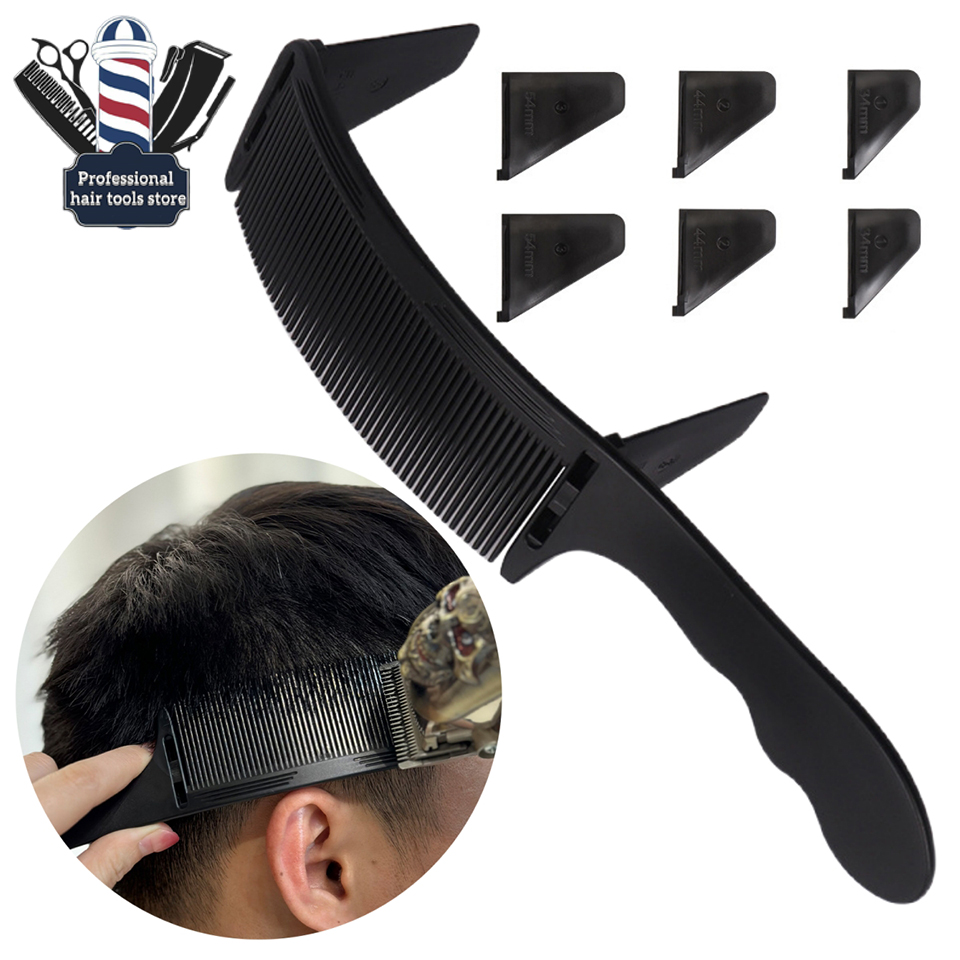 Best of Curved Hair Clipping Cutting Arced Comb Barber Flat Top Haircut Comb Professional Hair Cutting Curved Positioning Comb Reviews & Tips