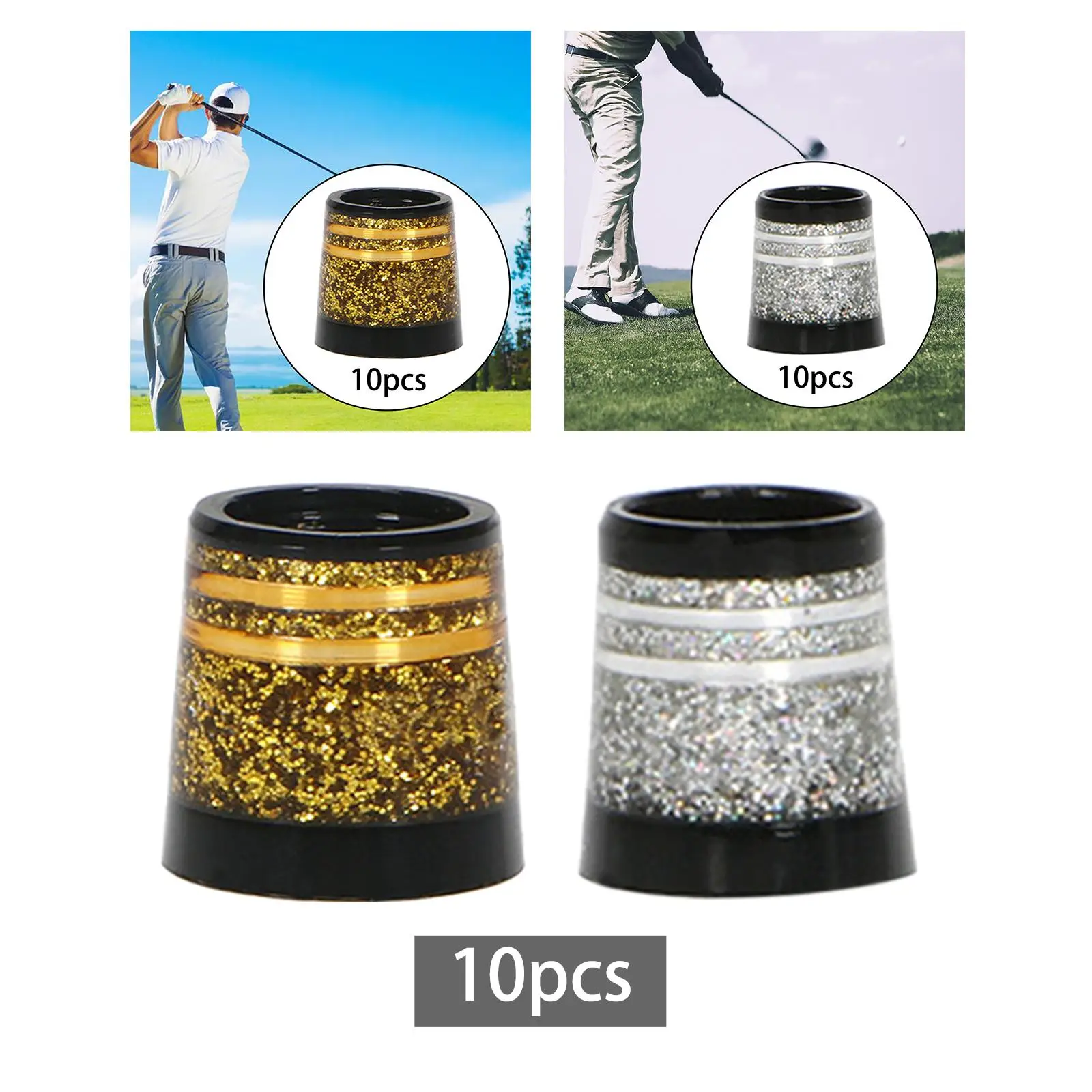 10 Pieces Golf Iron Ferrules High Quality Glitter 0.370