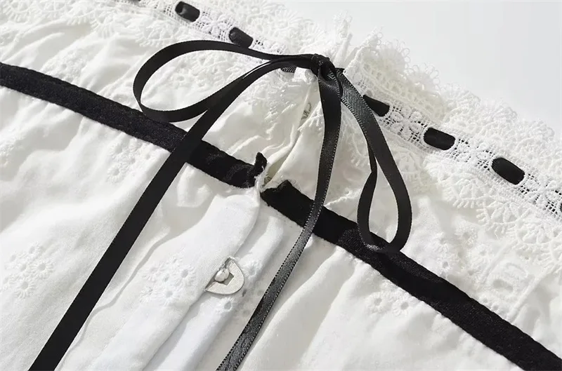 Suninheart-top branco de algodão para mulheres, top