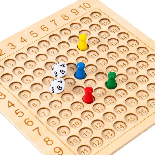 Jogo de Tabuleiro de Multiplicação 12x12, 12x12 Madeira Montessori  Multiplicação Board Game Brinquedos, Brinquedo de contagem infantil,  tabela de multiplicação educacional, placa de blocos Generic