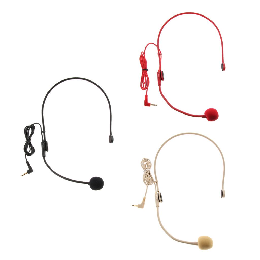   3.5mm Headset Headworn Microphone Condenser Mic for Tour Guide