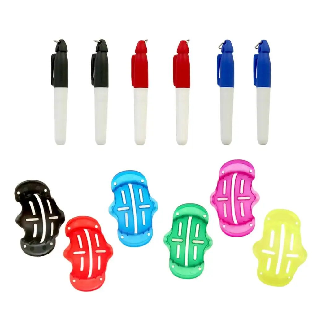 12 Pieces Durable Golf  Marker Drawer Marking Tool Accessories