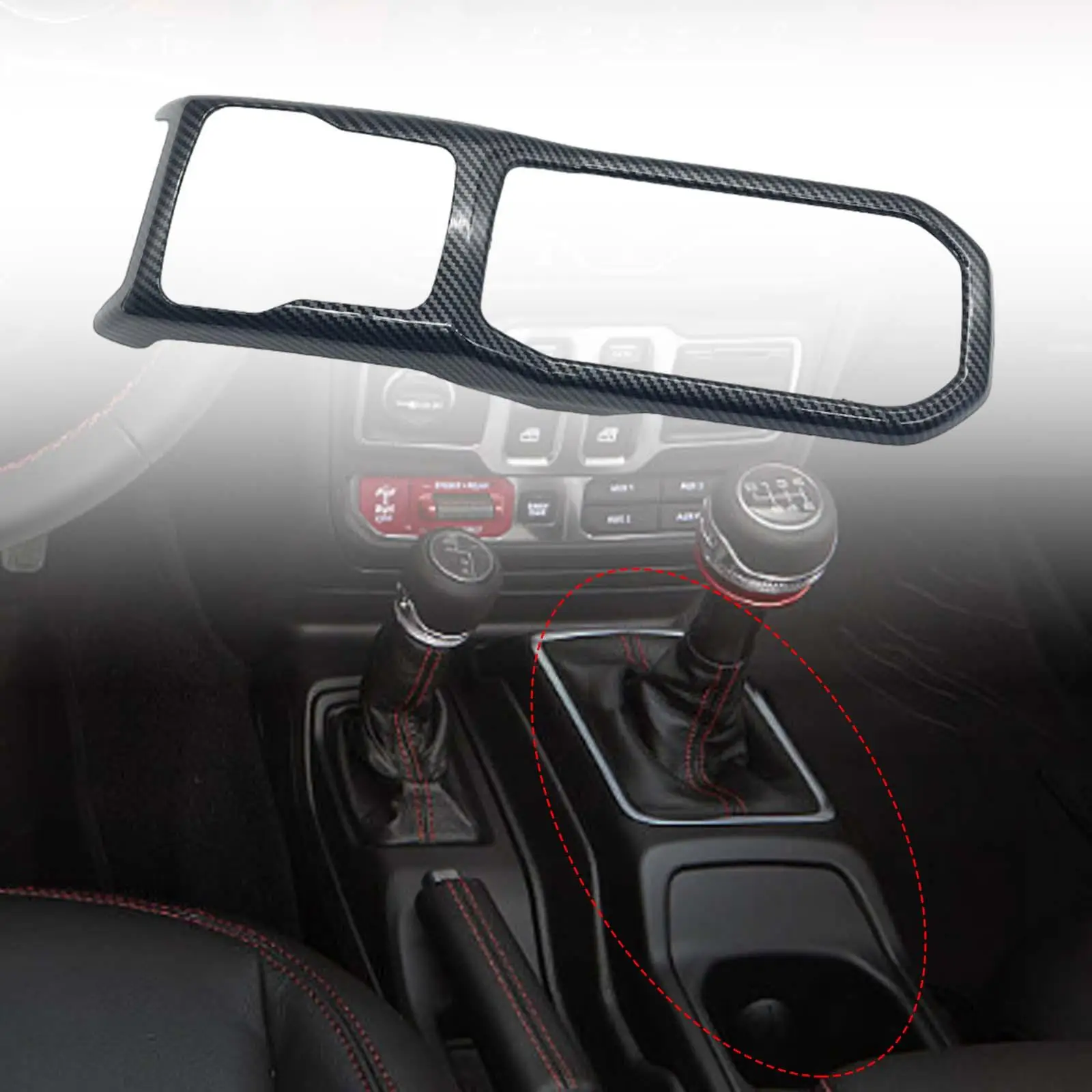 Gear Transfer Panel Cover Decoration Interior Accessories for Jeep 2018 to 2022 JL Stable Performance Easily to Install