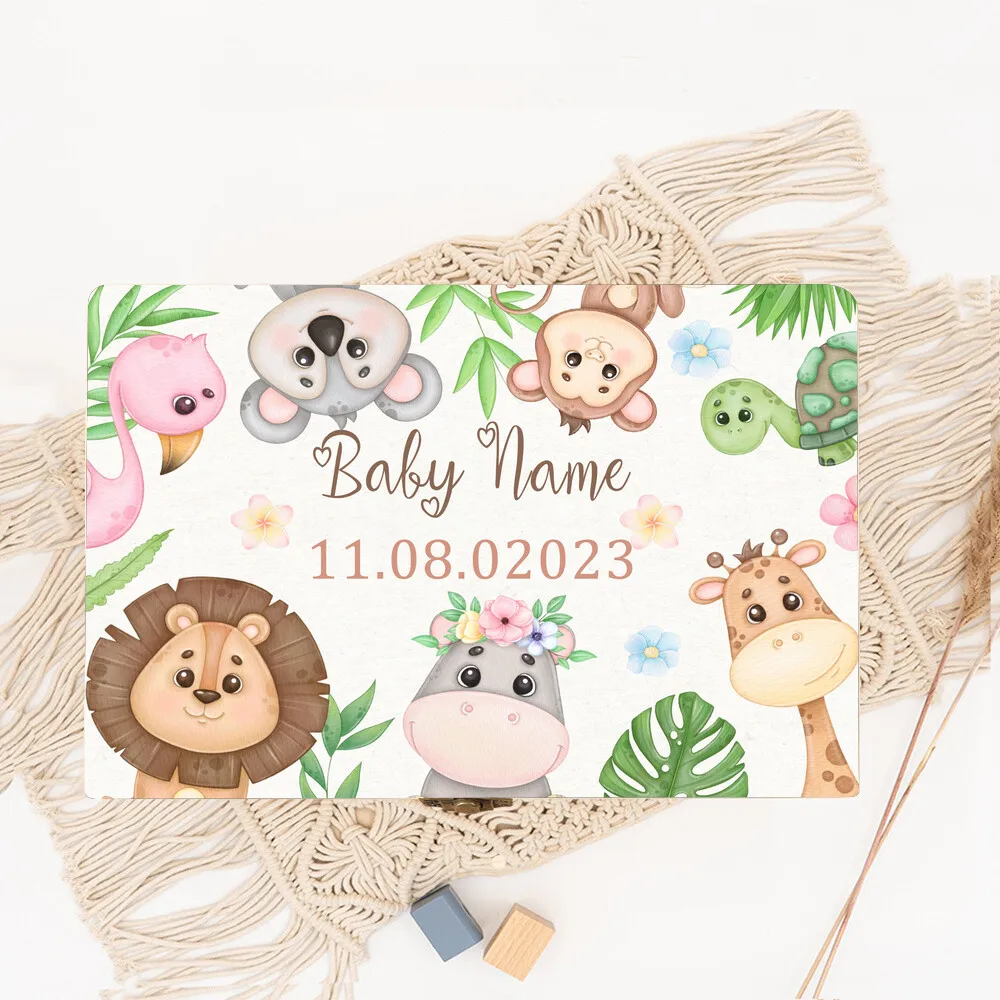 bebês Caixa animal floresta personalizada Presente do