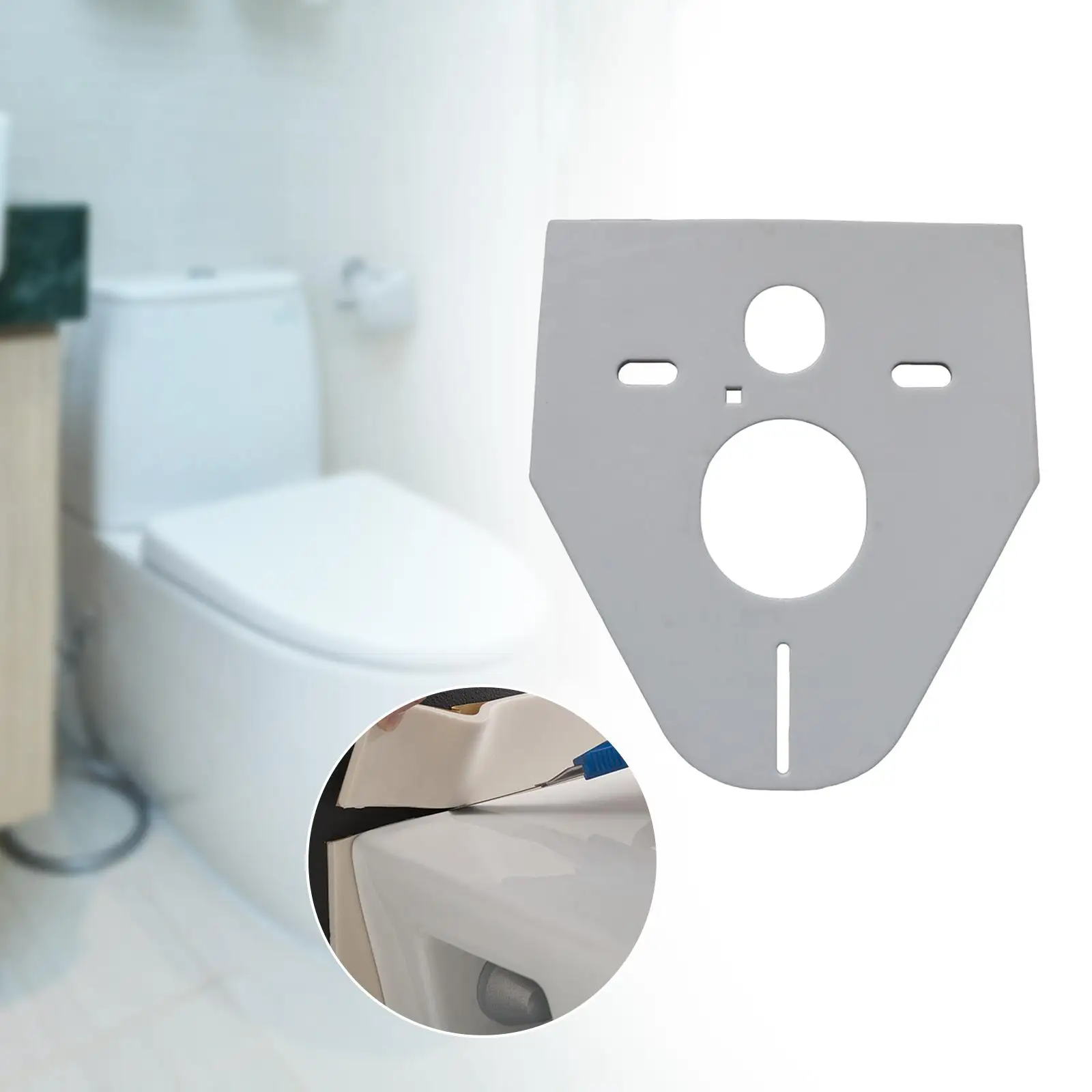 Sound Noise Insulation Mat Gasket Set, Wall Hung Toilet Frame Accessories, Noise Insulation Pad, Thicken, Self Paste