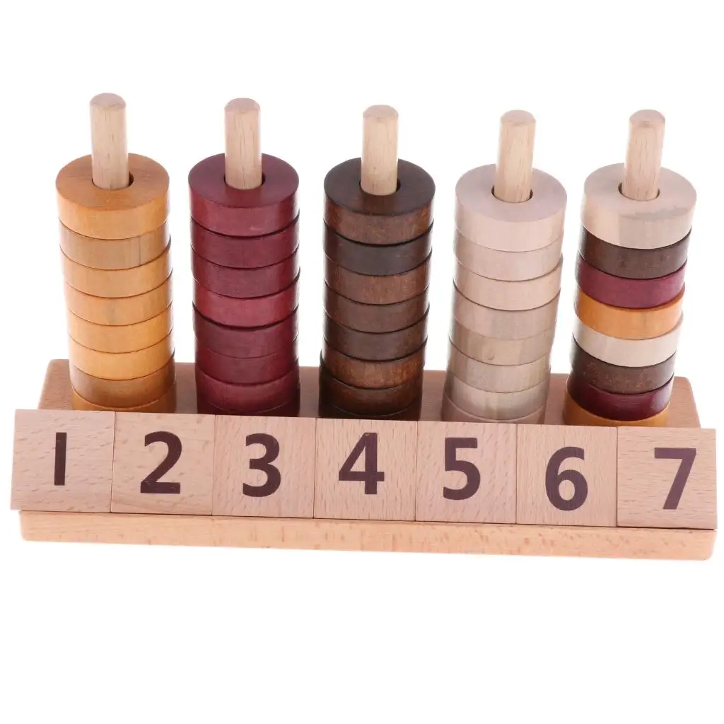 Wooden Abacus Counting Stacker for 3 Year Old & Up Kids   Learning