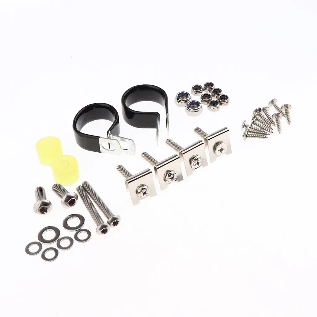 Lower Vented Fairing Installing Clips Clamps Set Black Stainless Steel Screws for 