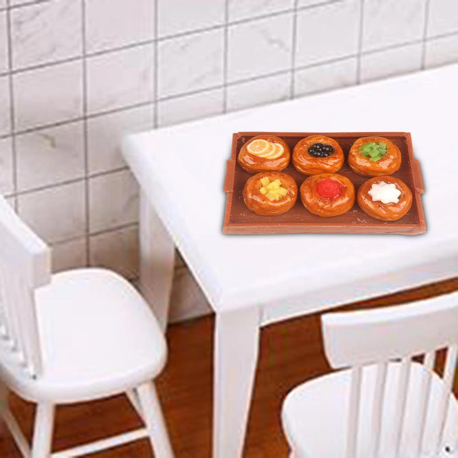 1/12 Dollhouse Miniature Bread Simulation for Dining Room Restaurant Desktop