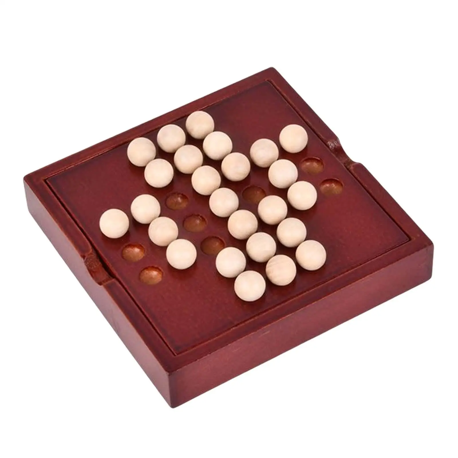 Classical Educational Toy Wooden Peg Solitaire Chess Board Game for Gifts