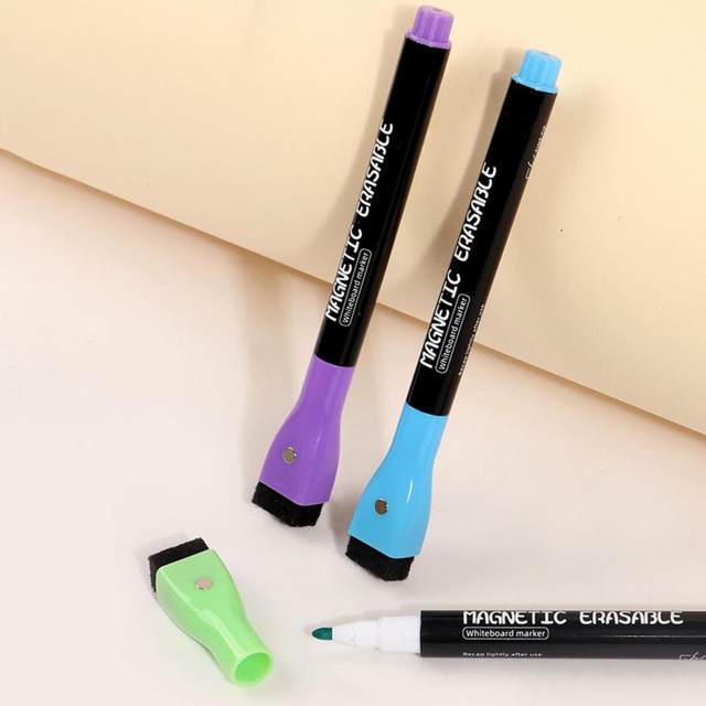 12Pcs Magnetic Liquid Marker Pen Dry Erase Highlighter Pen for Calendar  Planning Board Whiteboard Window/Mirror 12 Colors Planne - AliExpress