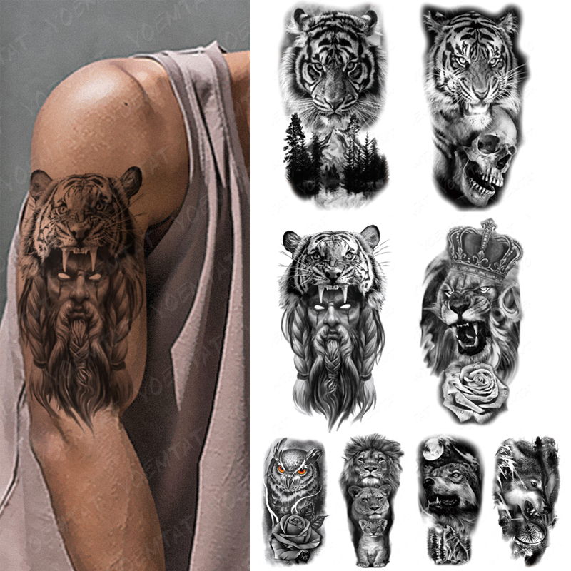 Best of 3D Festival Arm Sleeve Waterproof Temporary Tattoo Stickers Wolf Lion Tiger Owl Tattoo Body Art Transfer Fake Tatoo Women Men Reviews & Tips