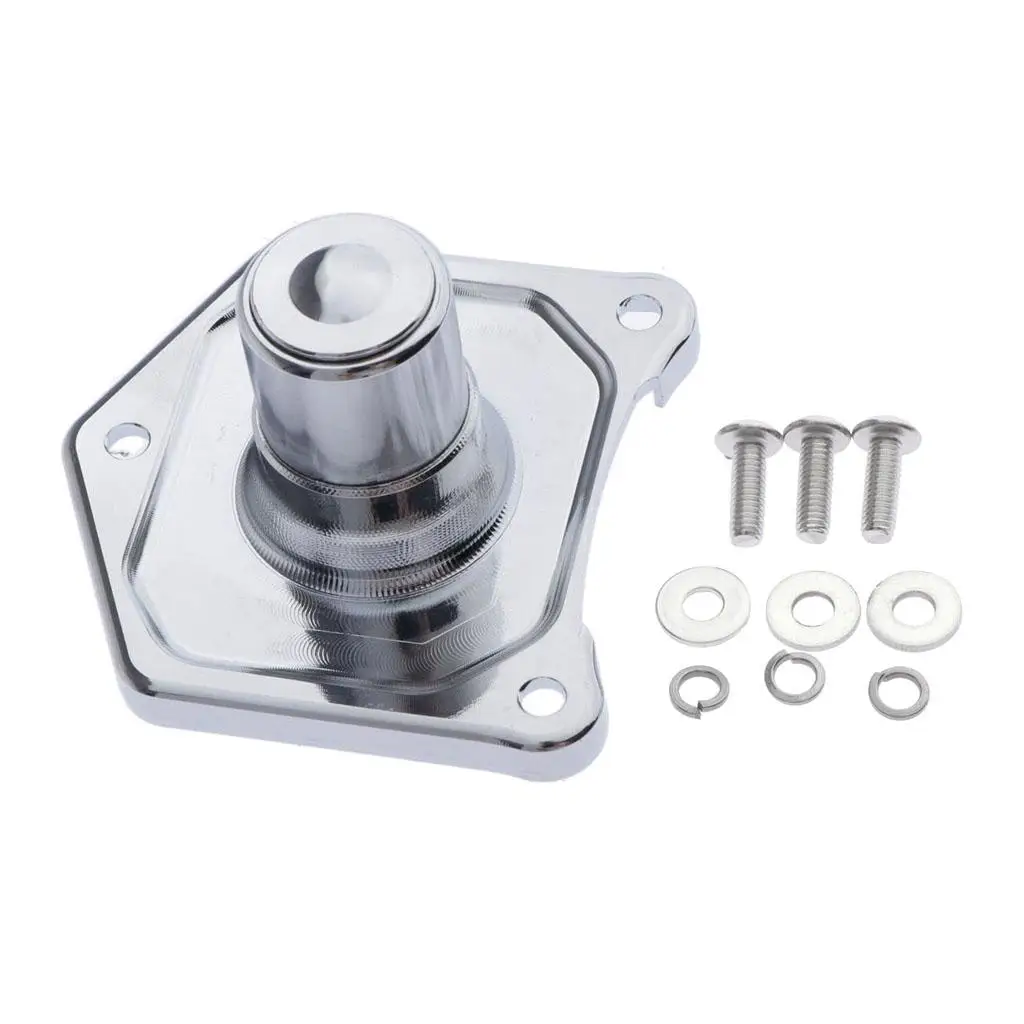 CHROME STARTER SOLENOID PUSH BUTTON END COVER for BIG TWIN 1991 & LATER