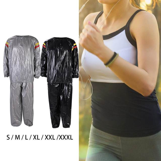 Fitness Sauna Suit Gym Sweat Suit Home Pants Shirt Lose Weight Track Suit Unisex Outdoor Loss Weight Sweat Sauna Suit Clothing AliExpress