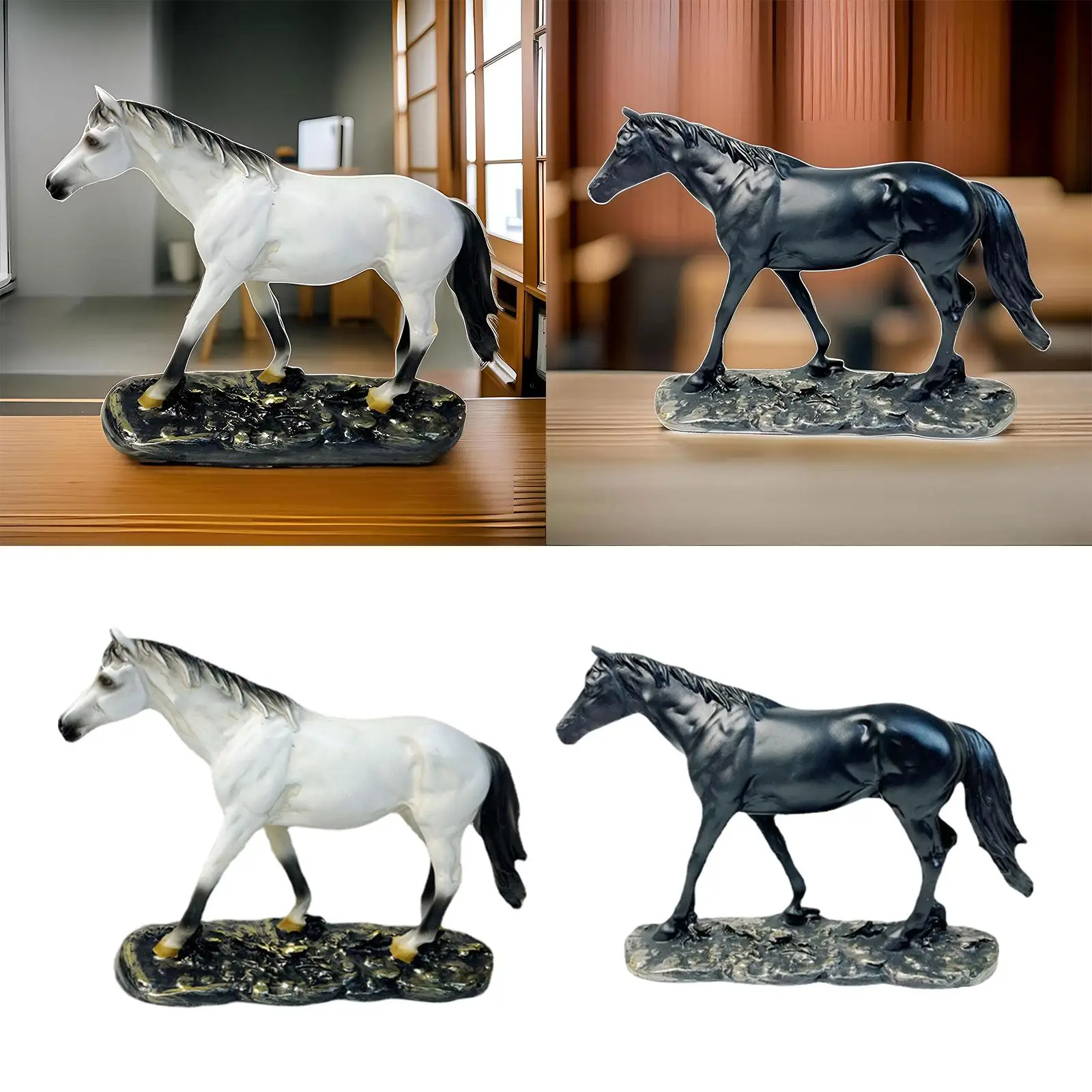 Horse Figurines Decor Home Decorations Tabletop Ornaments Horse Statue Decoration for Hotel Holiday Office Store Housewarming