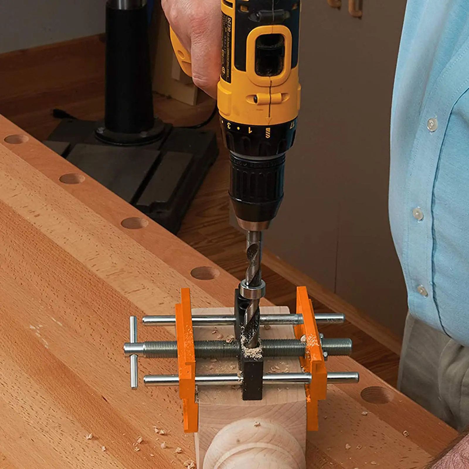 Heavy Duty Doweling Jig Self Centering Kit  Drill  for Carpentry