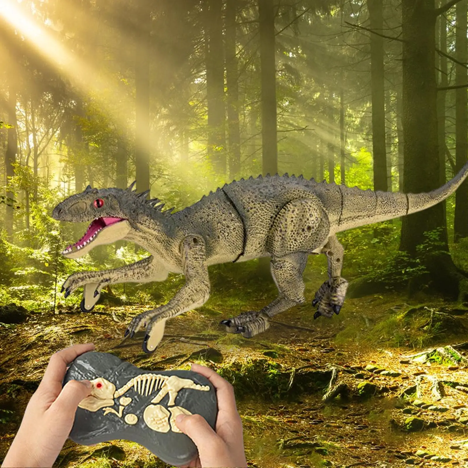 2.4G Dinosaur Toy Simulated with Light Multifunction Intelligent with Sound RC Remote Control for Boys Children Girls Gift