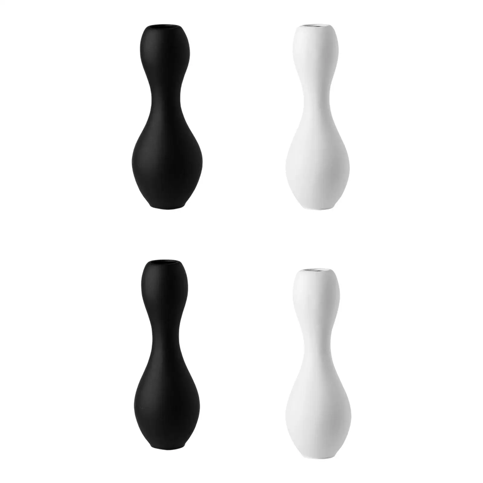 Nordic Style Ceramic Vase Decorative Vase Modern Minimalist Bowling Pin Centerpiece Elegant for Home Bedroom Office Desk Decor