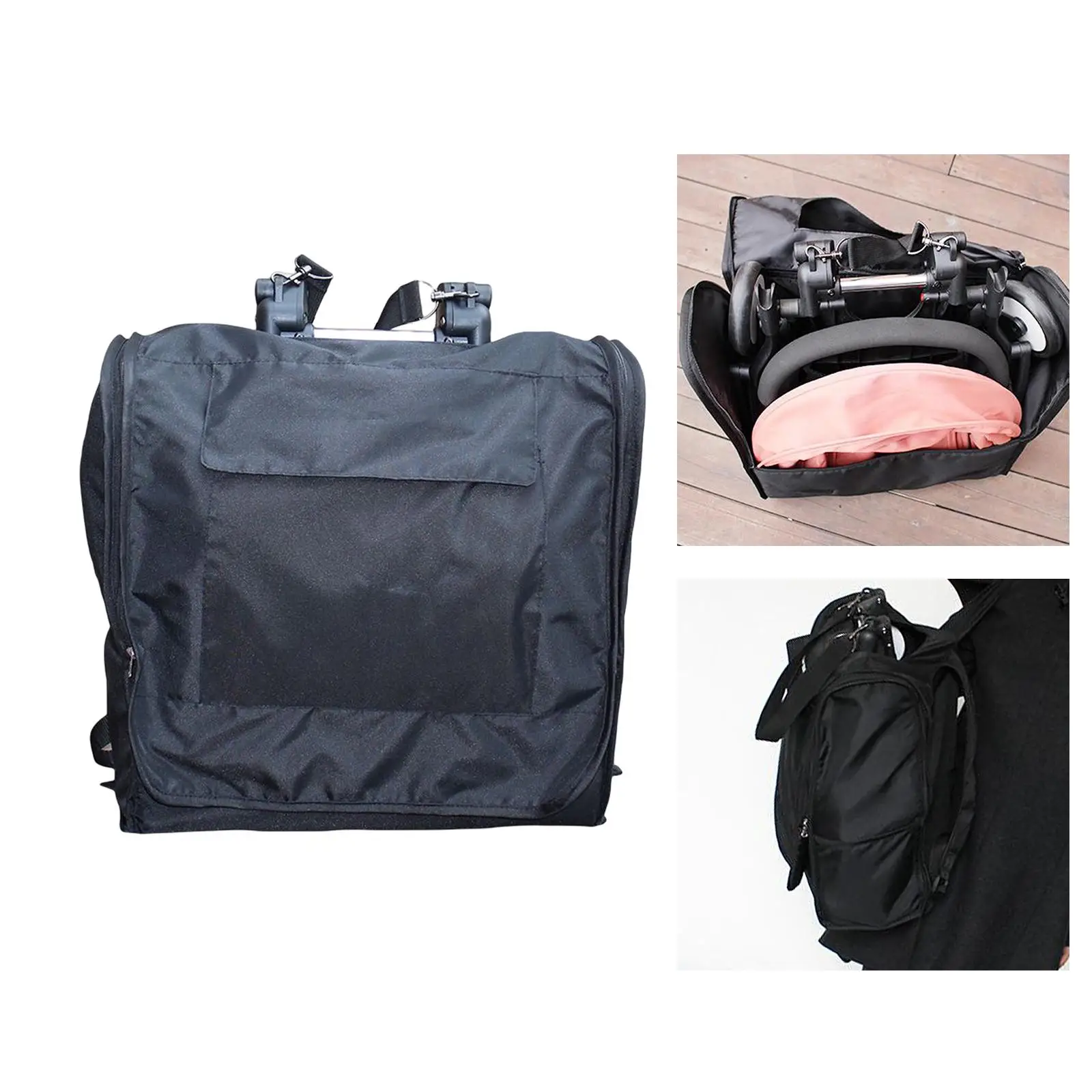 Travel Bag Multifunctional  Black Durable Knapsack for Baby Toddler Mommy