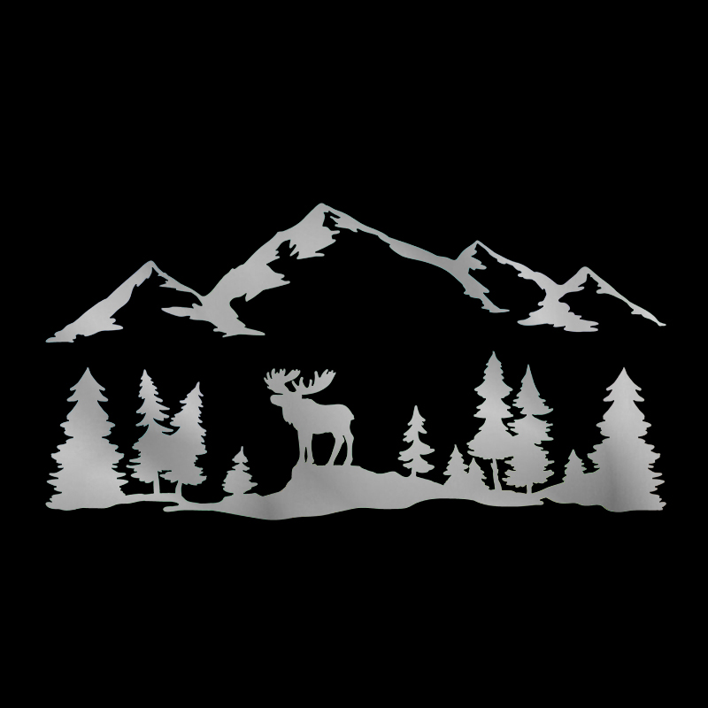 Auto Aufkleber Camping Off-road Baum Deer Wald Produkte Nette, Auto Aufkleber Zubehör Decals Persönlichkeit, Stilvolle, PVC Körper – Detail 5
