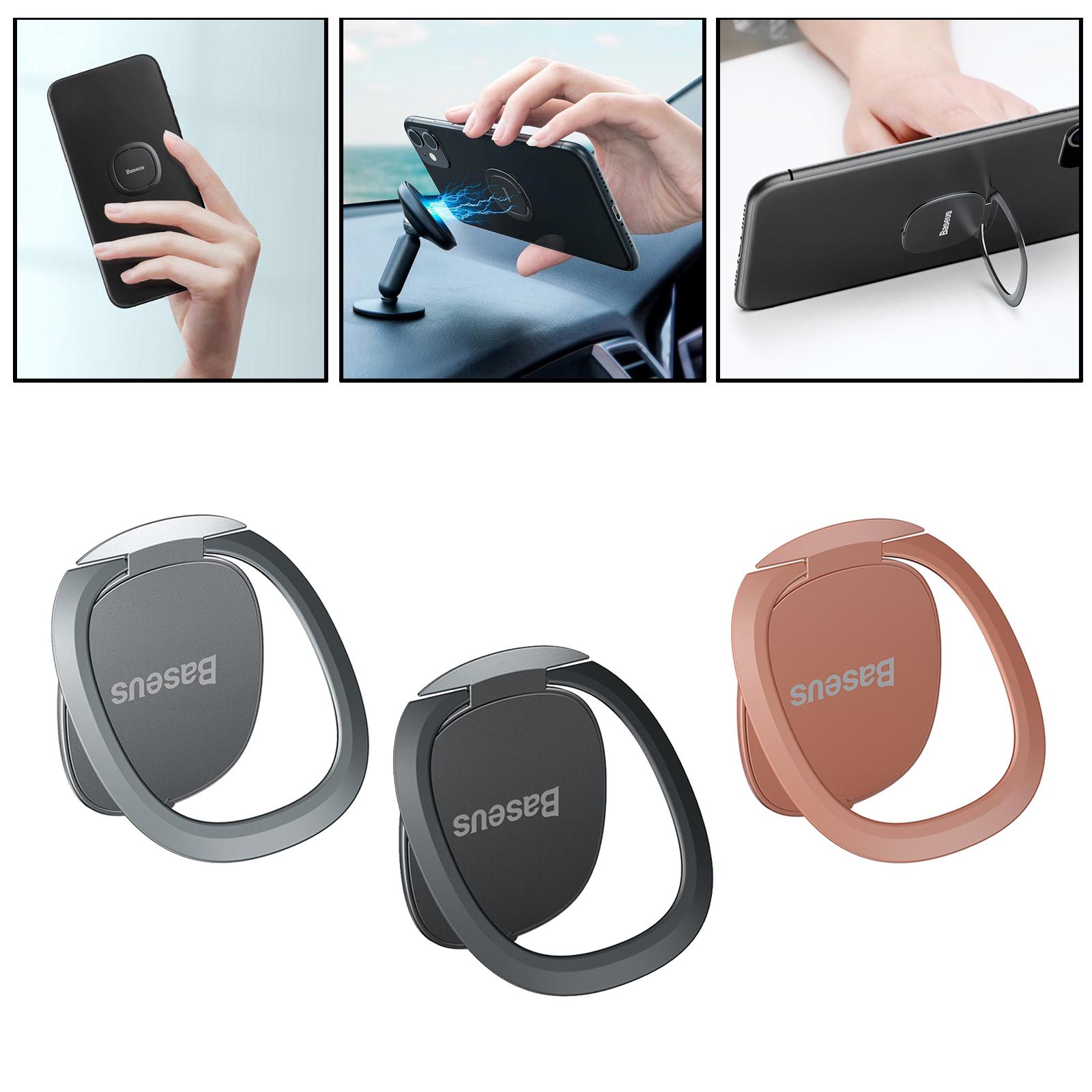 Universal Magnetic Phone Ring Holder Strong Magnets Dropproof Car Mount Ring Buckle Bracket for Car Magnetic Mobile Stand Mount
