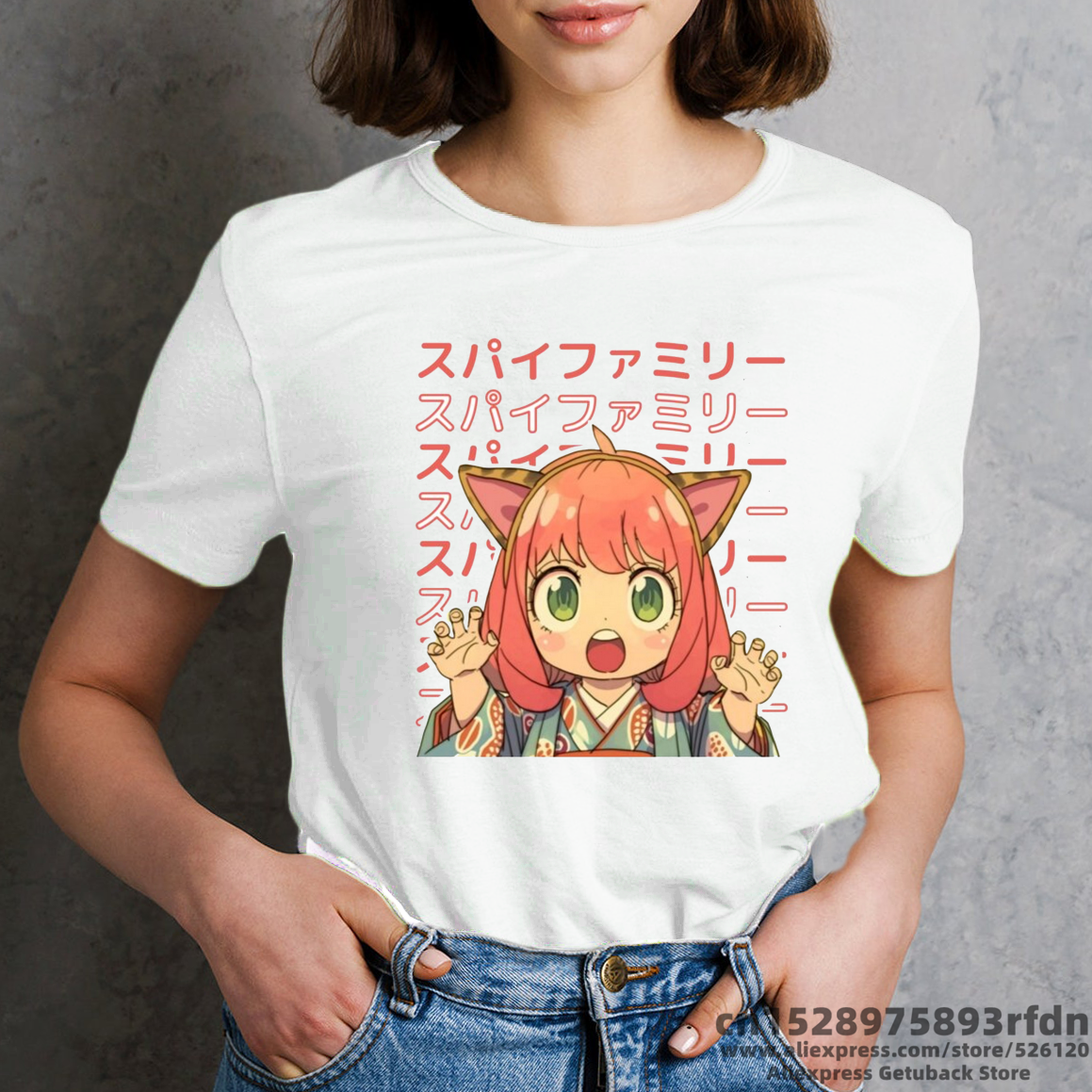 camiseta feminino manga roupas yor anya falsificador