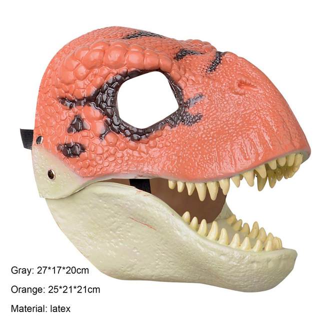 Copricapo maschera di dinosauro, giocattoli di dinosauro di Jurassic World  con mascella mobile di apertura, maschera velociraptor e tirannosauro Rex  Mask Bundle