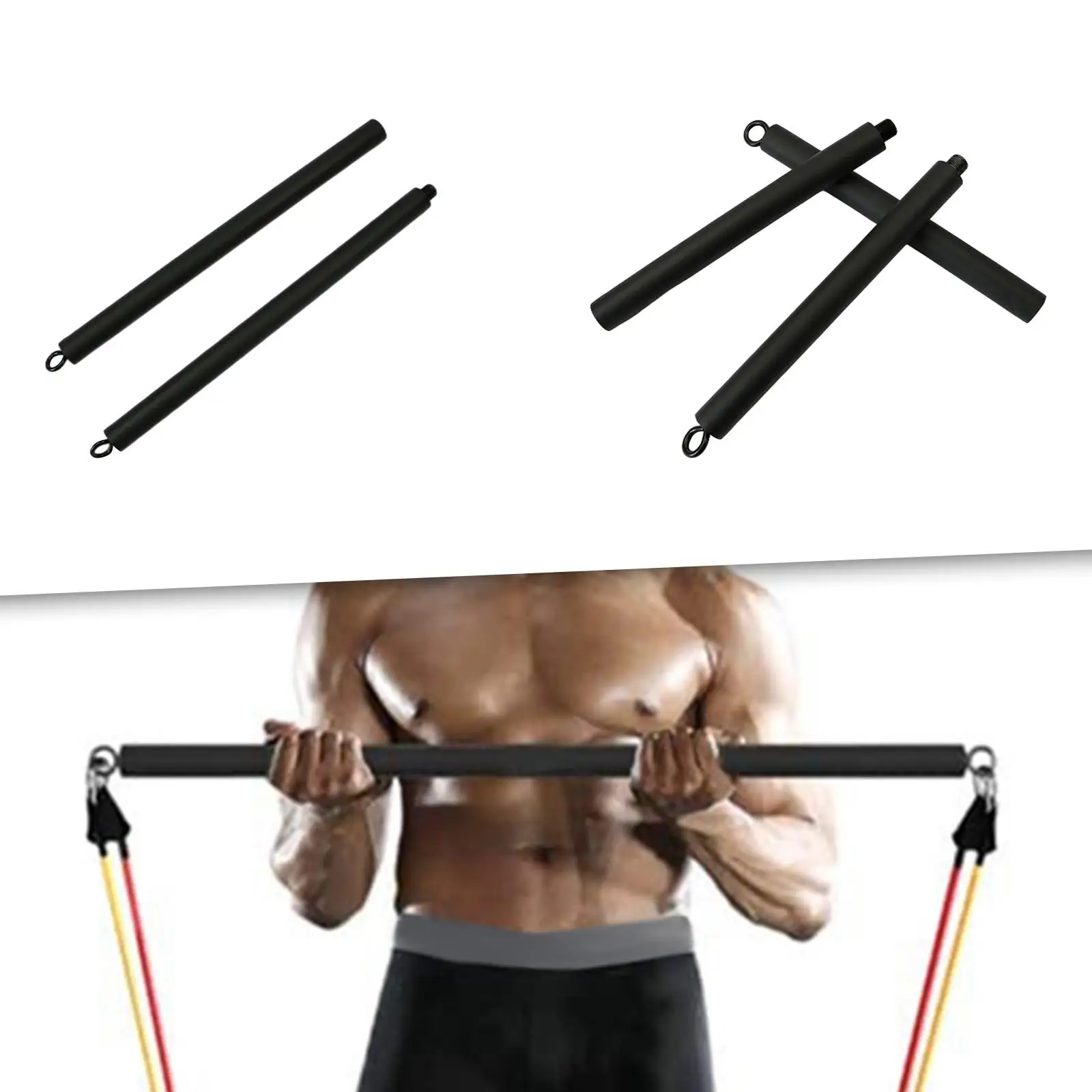 Pilates Bar fitness Equipment Straight Puller Bar Durability for Gym