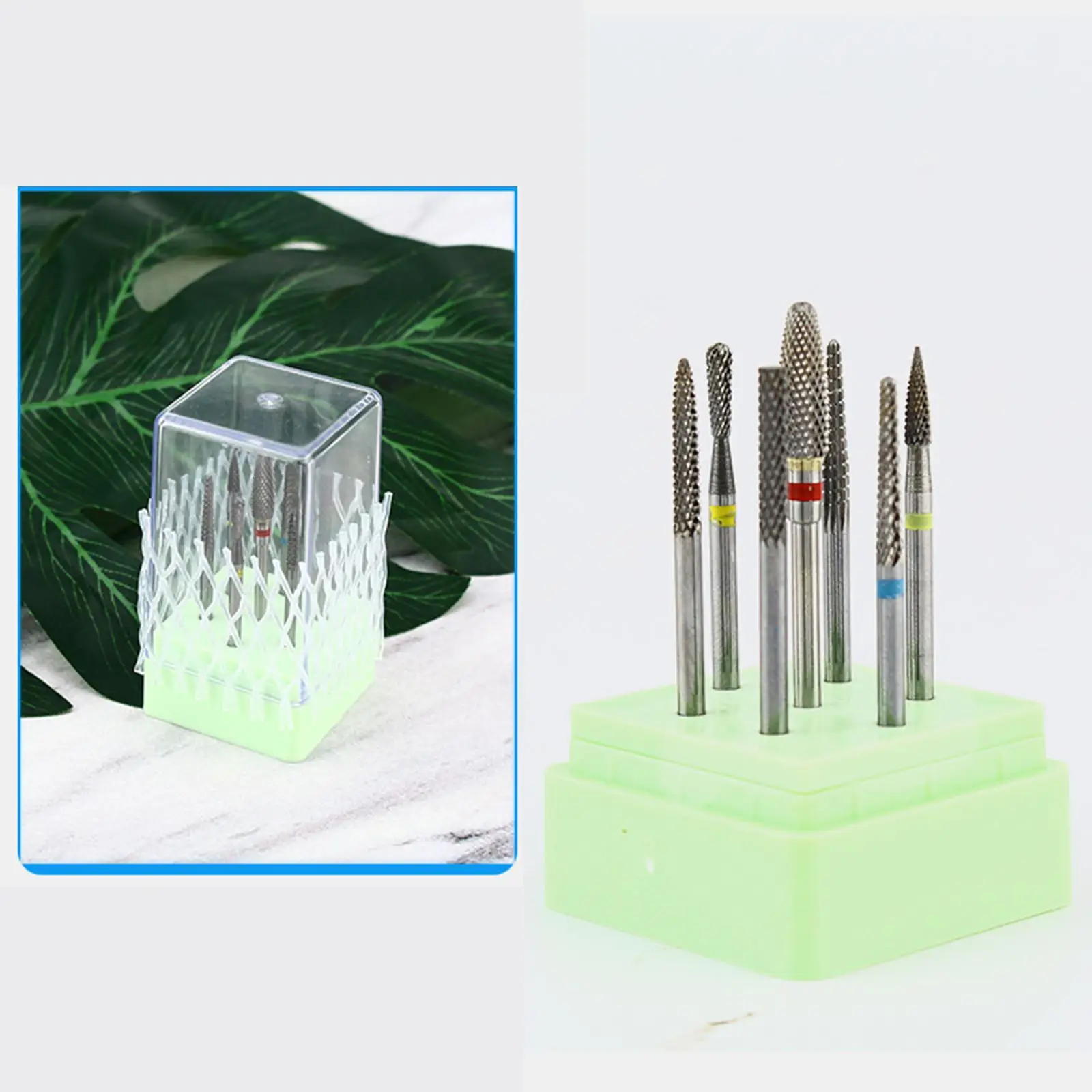 7x Professional Nail Drill Bits Set Tungsten Carbide Nail File for Acrylic Nail Gel