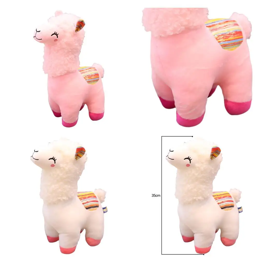 Pack of 2 Alpaca Plush Toy Bedding Bedroom Decoration New Years Gift