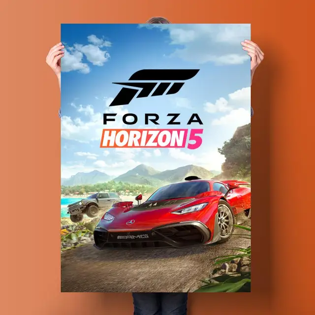 Track Map Poster Game Map Print 80x80cm Summer Wall Art For Forza Horizon 4  