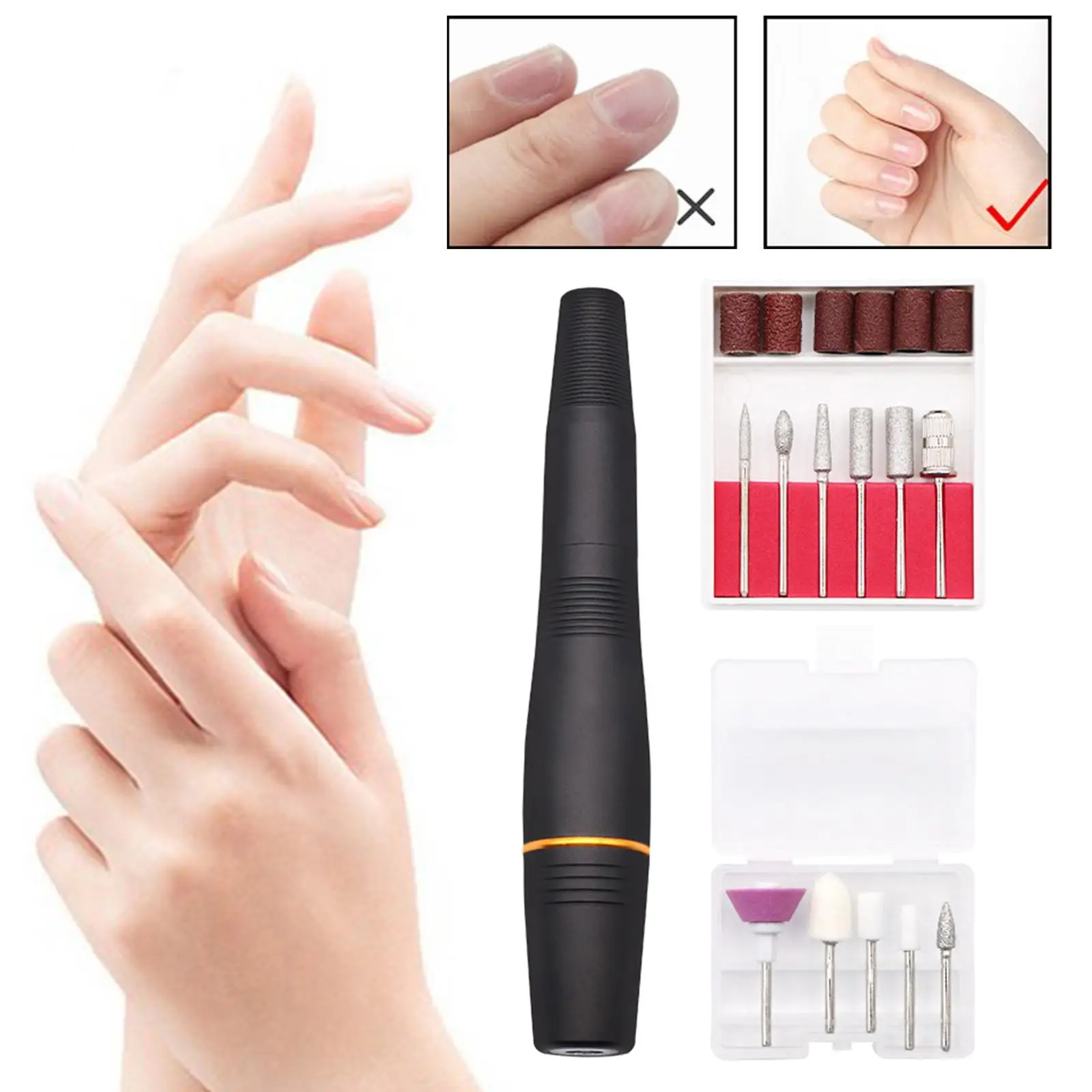 Portable Electric  Machine Lightweight Nail Polishing Tool mer  Remover for Acrylic  Grind  Pedicure