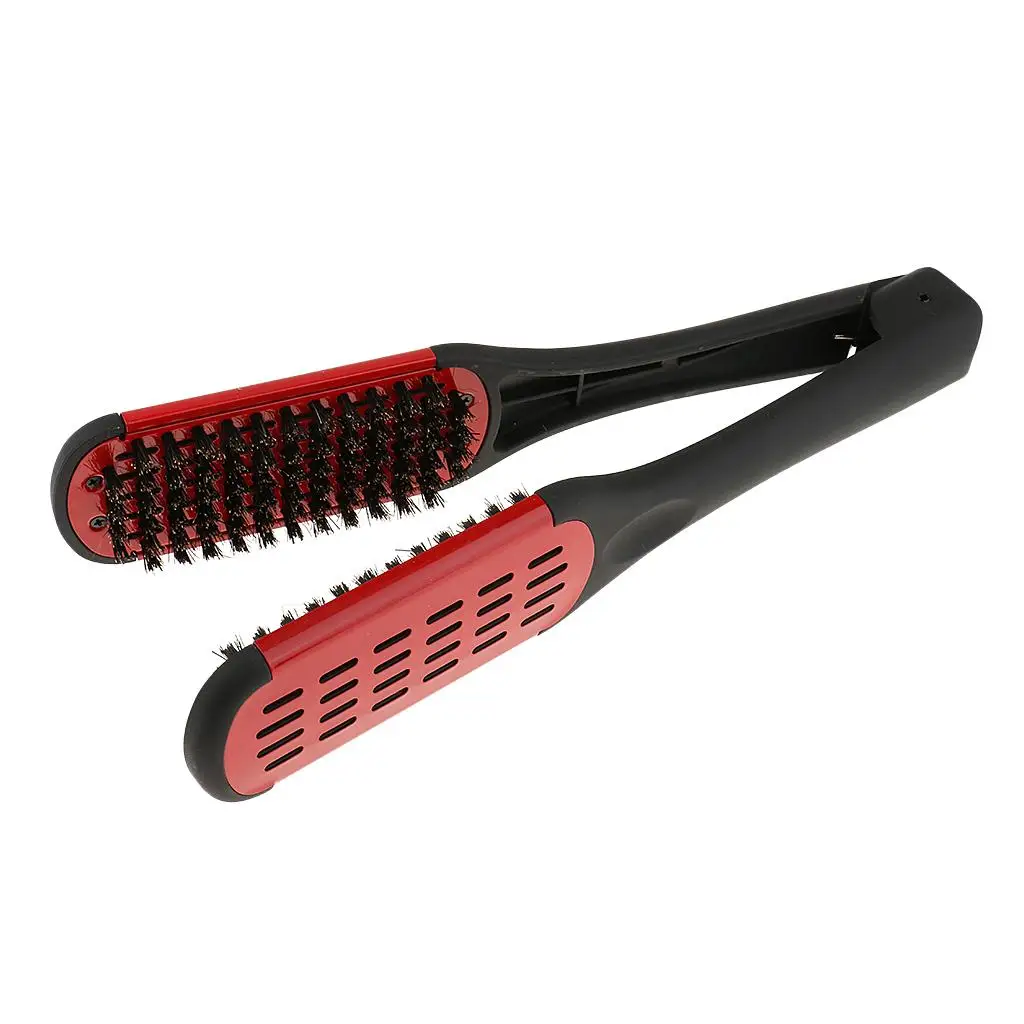 Salon Hair Straightening  Comb Clamp Straightener DIY Design Red