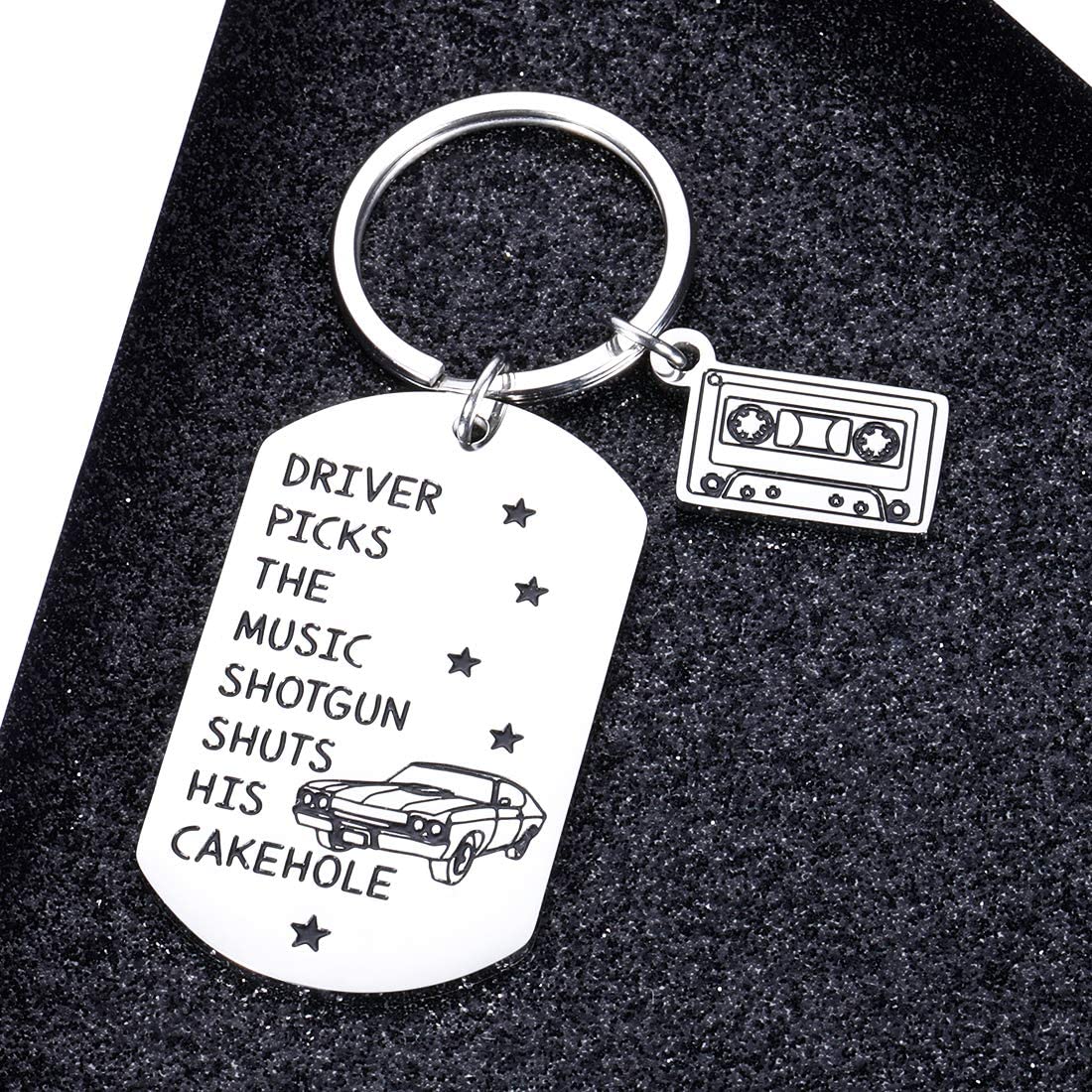 Lustige Musik Liebhaber Keychain Geschenk Brother Sohn Geburtstag Graduierung TV Zeigen Waren Geschenke für Musiker Trucker Neue Fahrer Picks – Detail 3