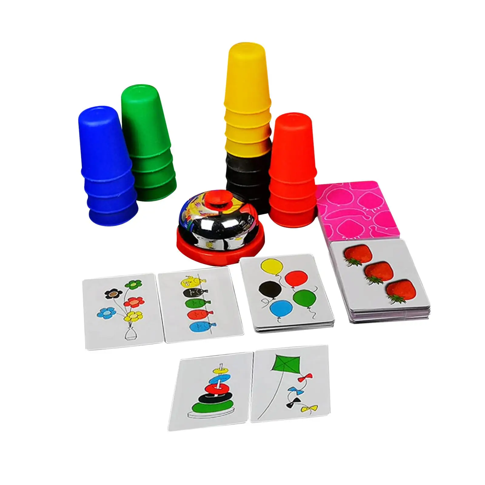 Quick Cup Portable Party Favors Travel Toys Educational Color and Shape Matching Game Quick Stacking Cups Set for Boys Children