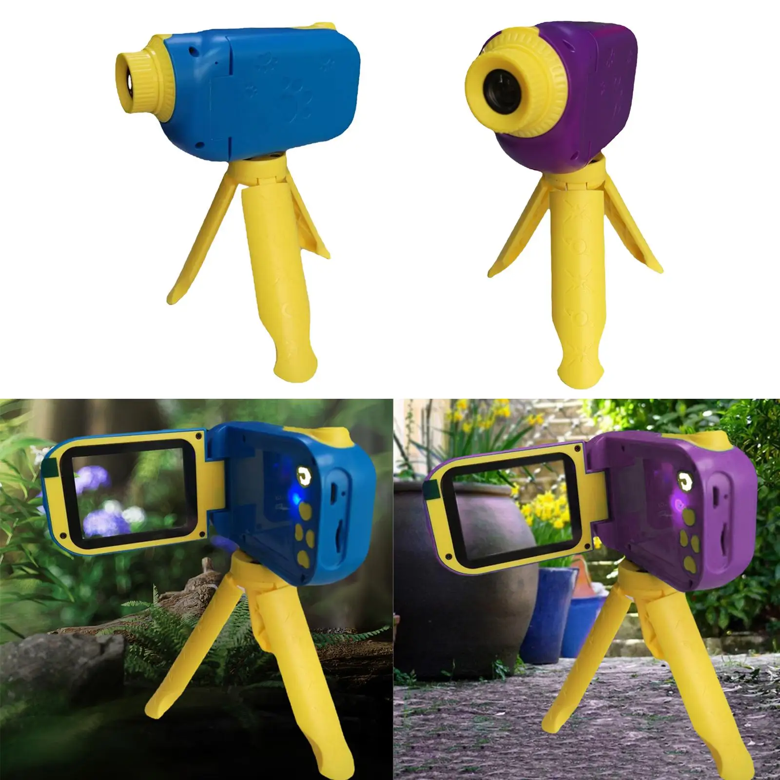 1080P Kids Camera Camcorder Children Digital Camera with Support Stand Toy Cute Mini 2inch LED Screen for Holiday Birthday Gift