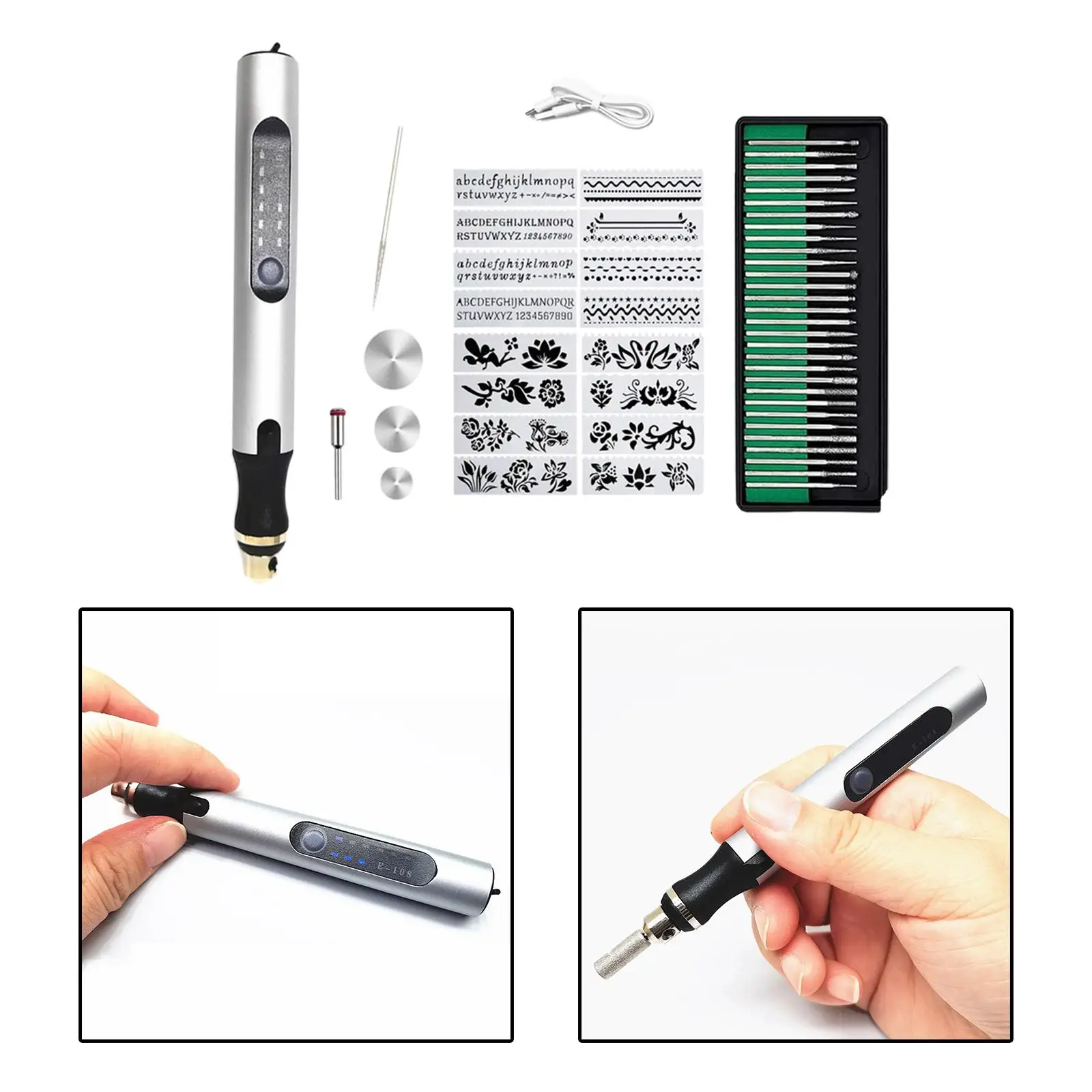 Engraving Pen Set Grinding Pen DIY Engraver Pen for Manicure Ceramic Jewelry