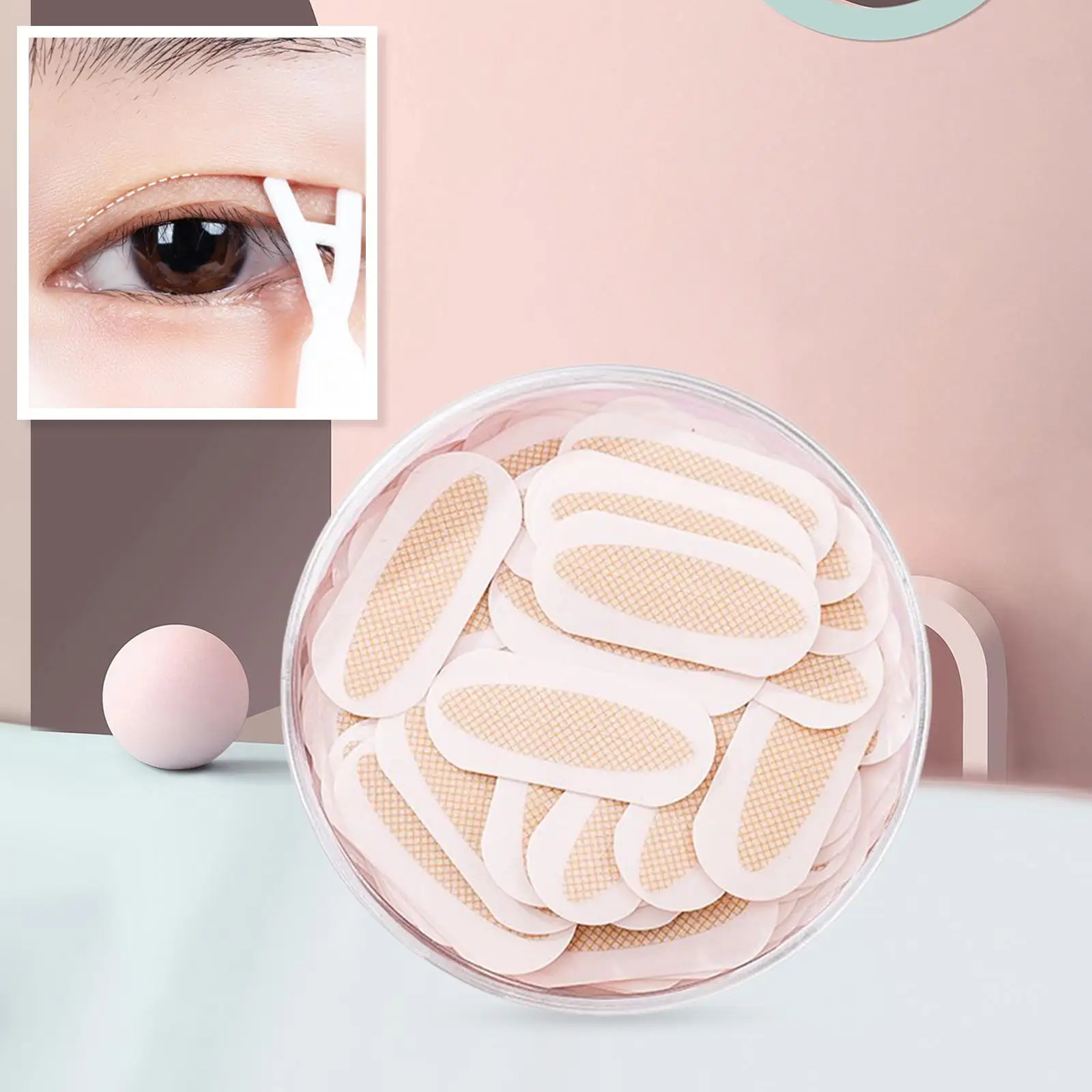 300-In-Pack Double Eyelid Stickers Self-Adhesive Breathable Waterproof Fold Eyelid Tape Eyelid Tape for Eyes Make Up Ceremony