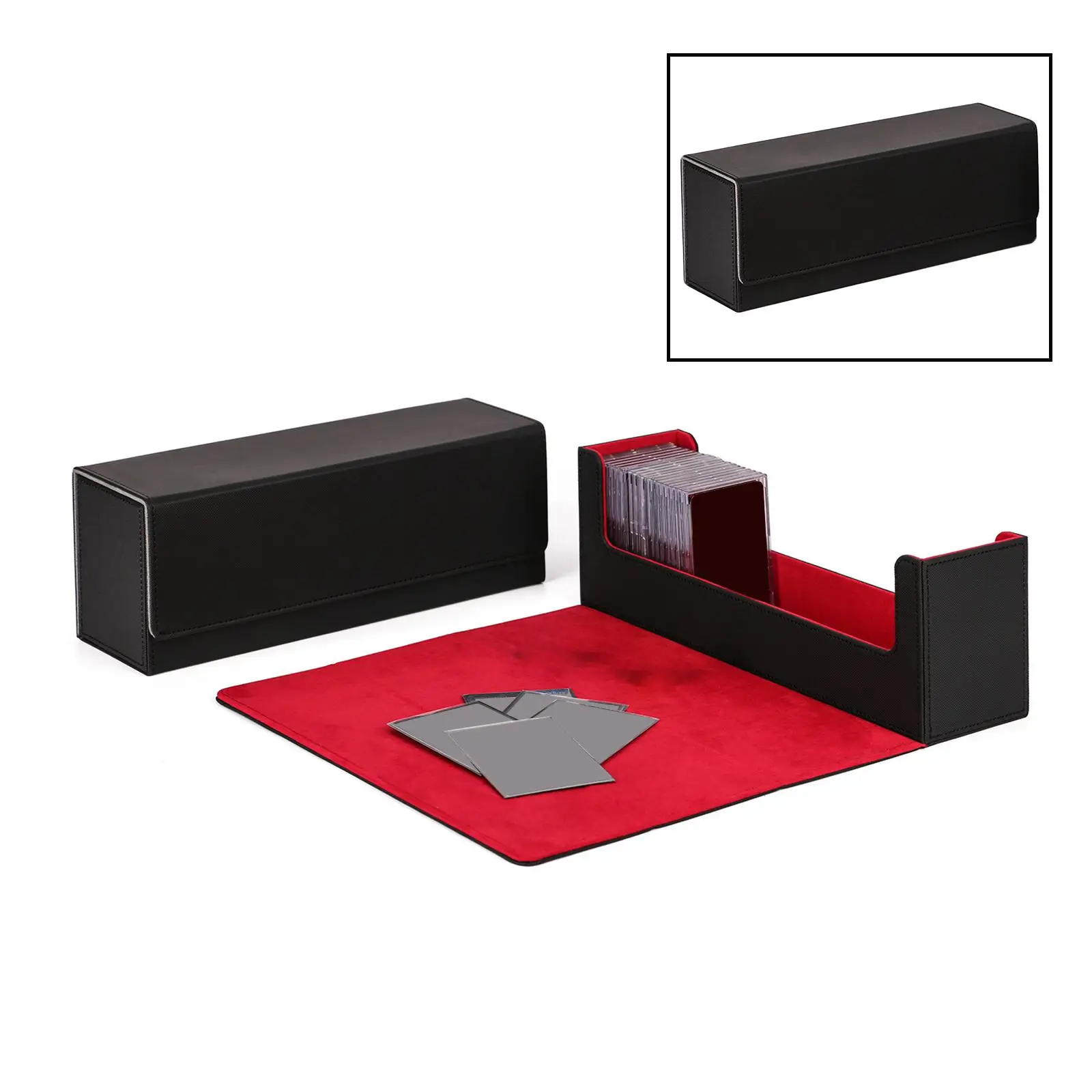 2 Deck Box, Card Deck Holder Organiser, Card Deck Box Storage, Card Deck Case Large Size for 400 Cards