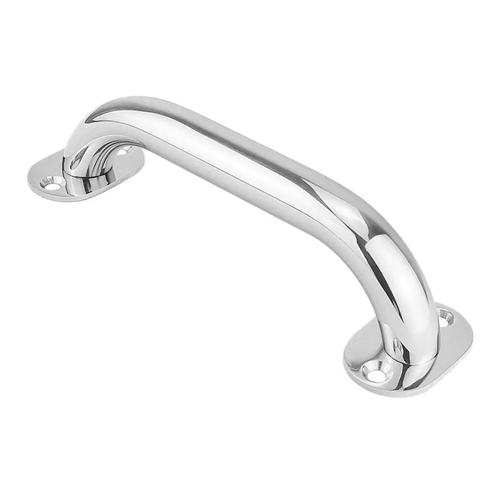 316 Stainless Steel Handrail 15.7 inch Grab Handle Polished for Marine Yacht/RV, Silver