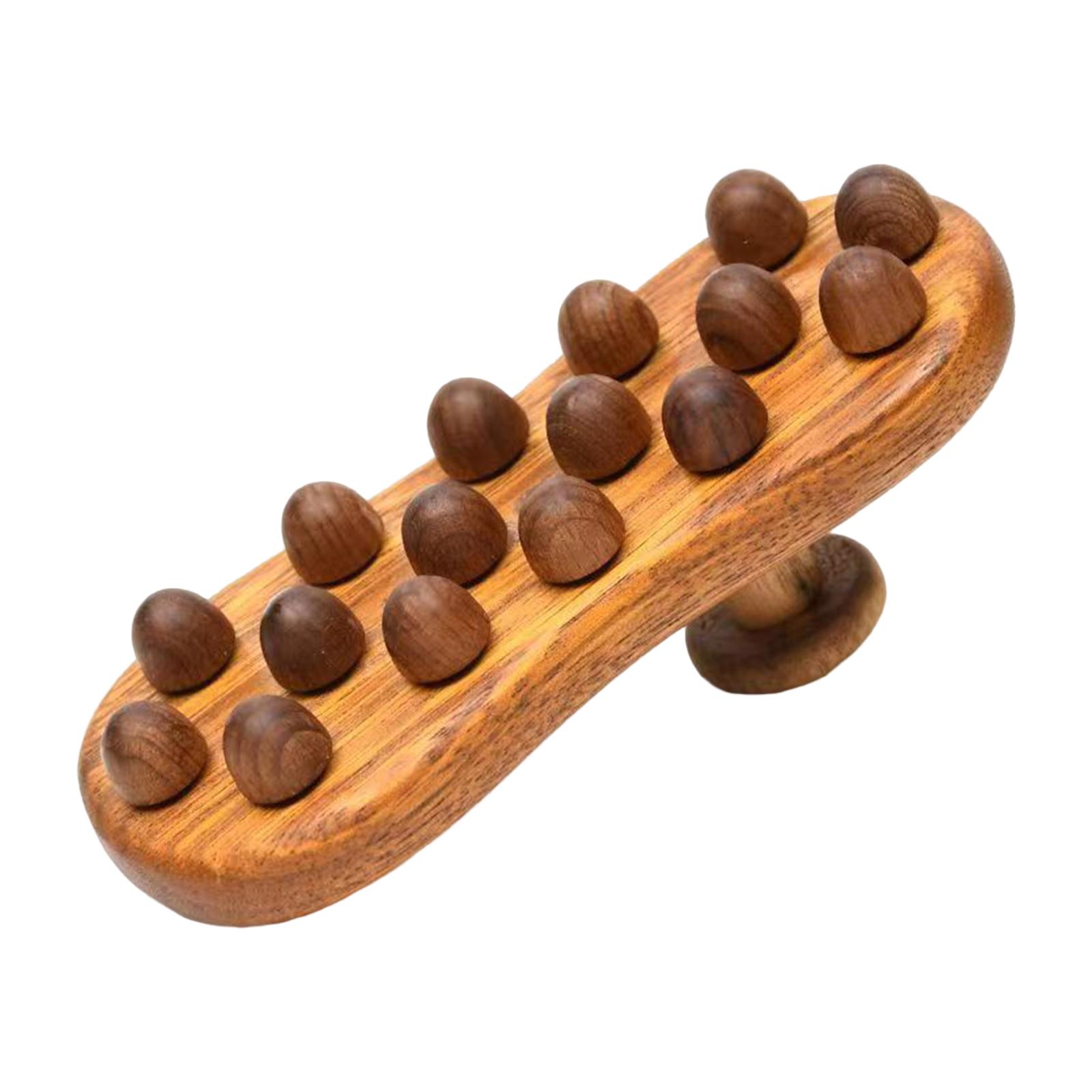 Wooden Massage Brush Therapy Tool Handheld Guasha Scraping Brush Body Massager for Itchy Skin Relief Legs Body Contouring Thigh