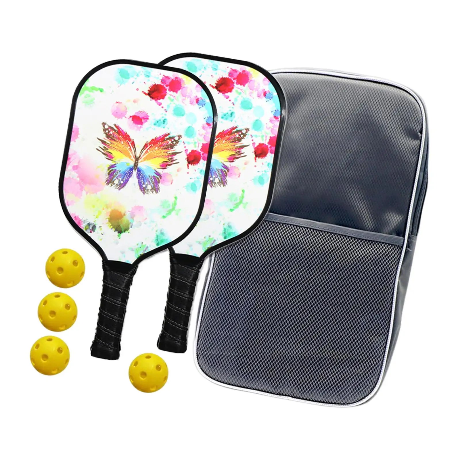 Premium Pickleball Paddles Set 2 Rackets 4 Pickleball Balls and Bag for Indoor and Outdoor Tournament
