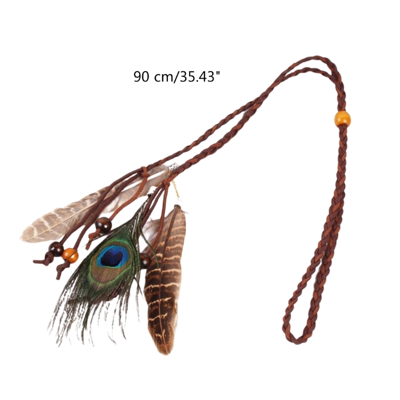Indianischer kopfschmuck boho federn stirnbänder indischer kopfschmuck federn kopf bedeckung boho kopf bedeckung hippie schmuck – Detail 3