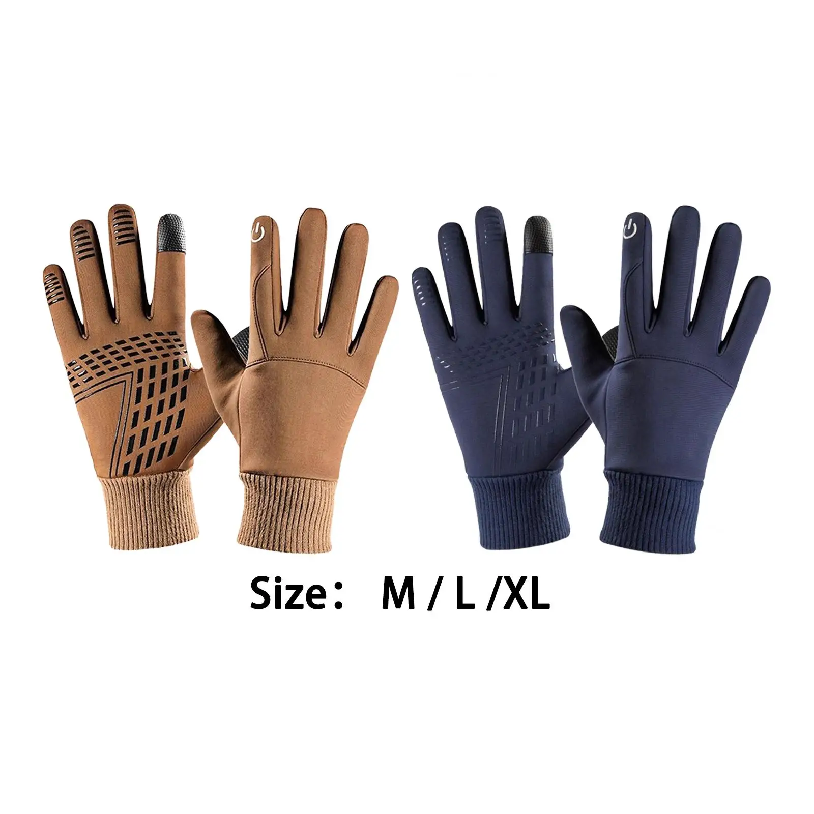 Winter Gloves Lightweight Fleece Lined Touch Screen Anti Slip Snow Ski Gloves for Driving Snow Motorcycling Cycling Skating