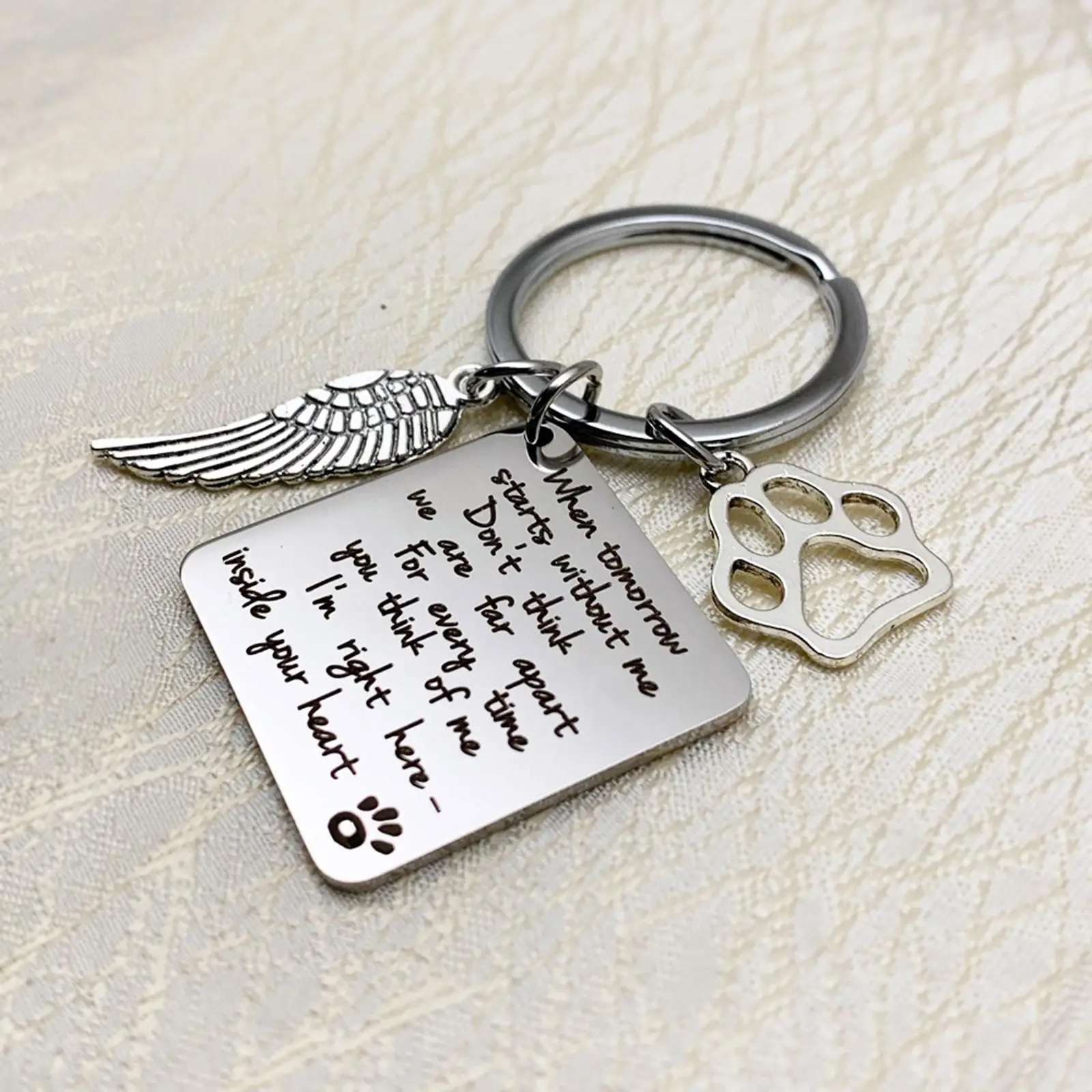 Dog Cat Pet Memorial Gifts Keychain Pet Loss Gifts Bereavement Gifts Keepsake Gift Memorial Key Ring Dogs Died Sympathy Gift