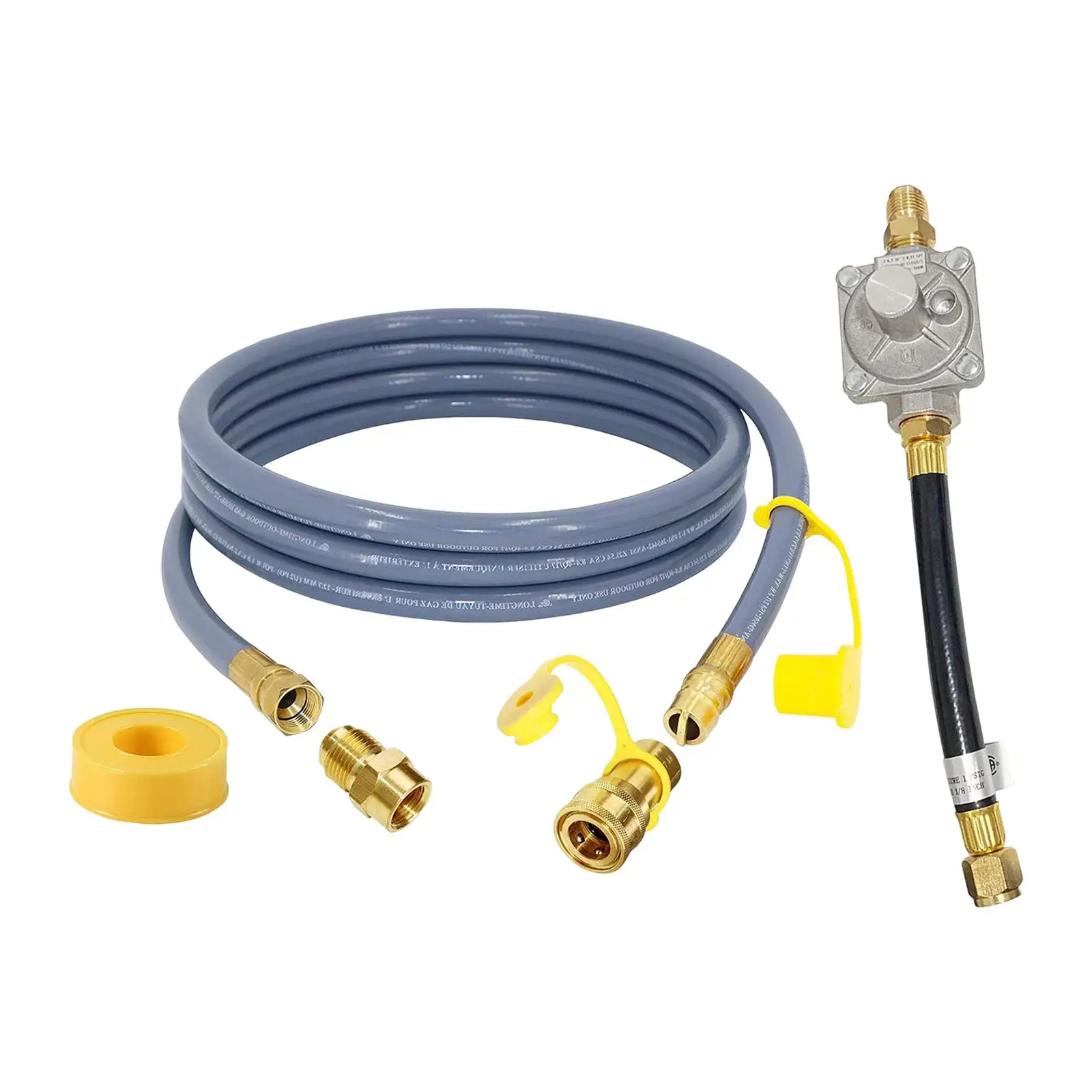 10 Feet 1/2 inch Natural Gas Hose with Quick Connect Fitting Propane to Natural Gas Conversion Kit for Grill Patio Heater