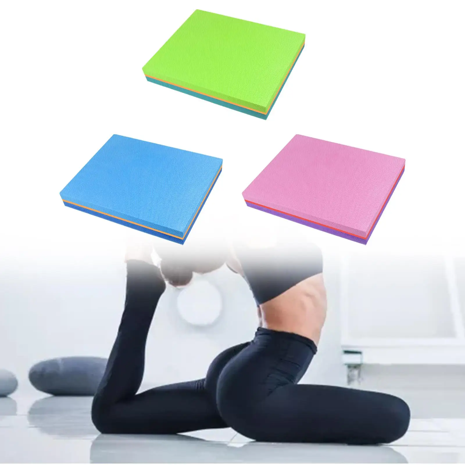 Exercise Balance Pad Fitness Trainer Yoga Mat for Rehabilitation Meditation Strength Stability Training Pilates Balancing