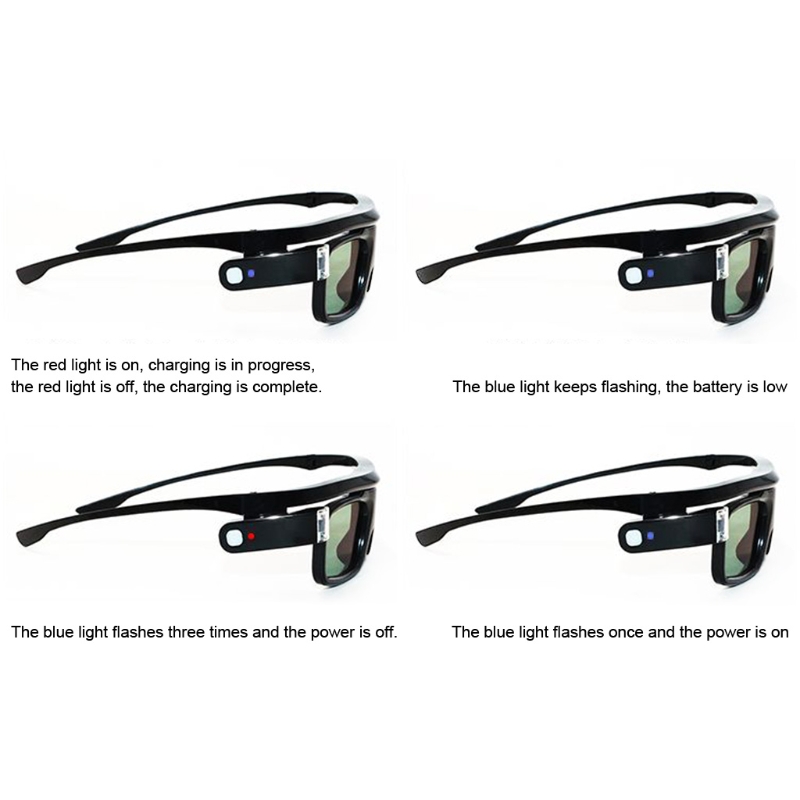 Title 7, 3D Glasses Active Shutter Rechargeable Eyewear ...