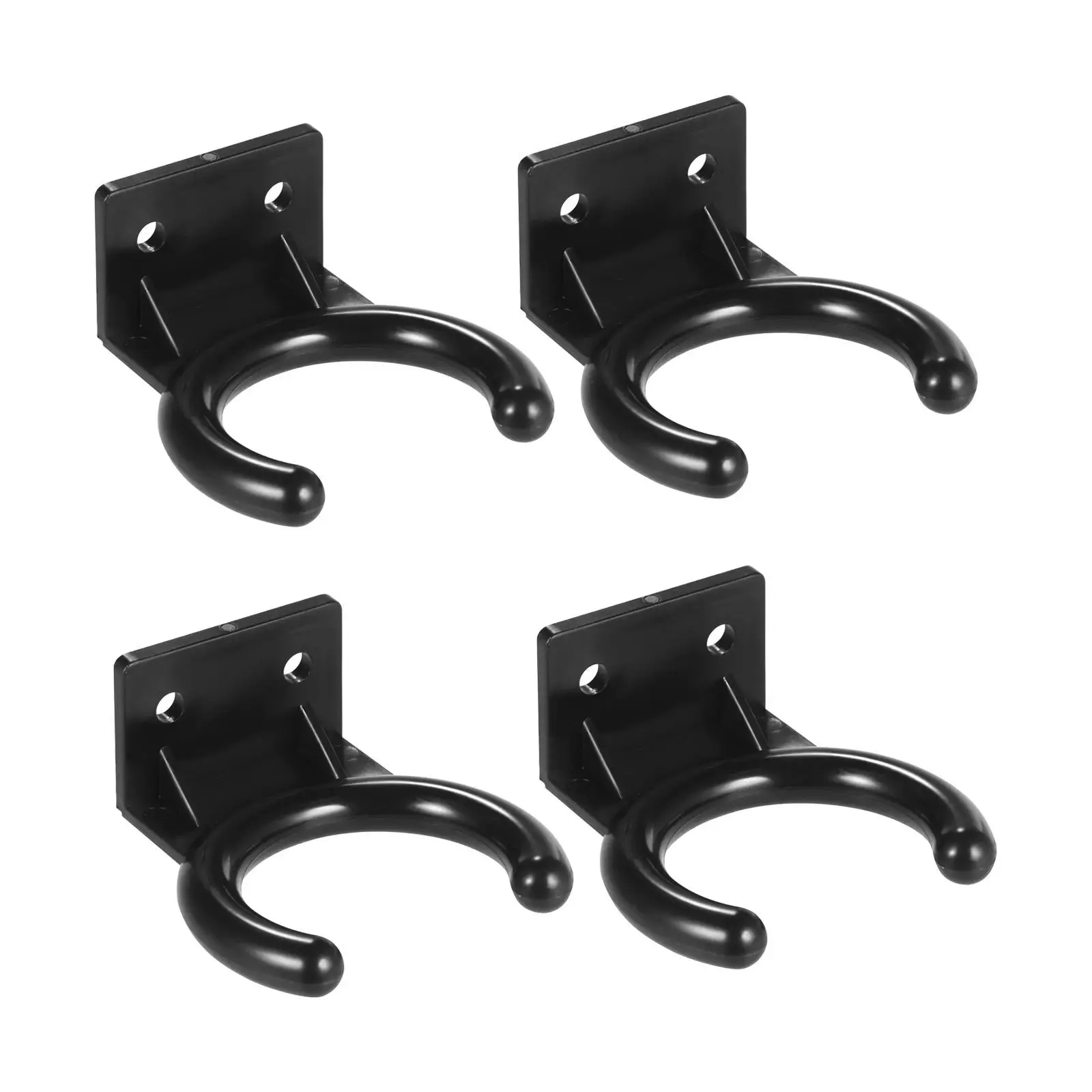 4Pcs Wall Mounted Microphone Hook Wall Hanger Stands Accessories Black Durable Rack Clip Holder for Home KTV Space Saving